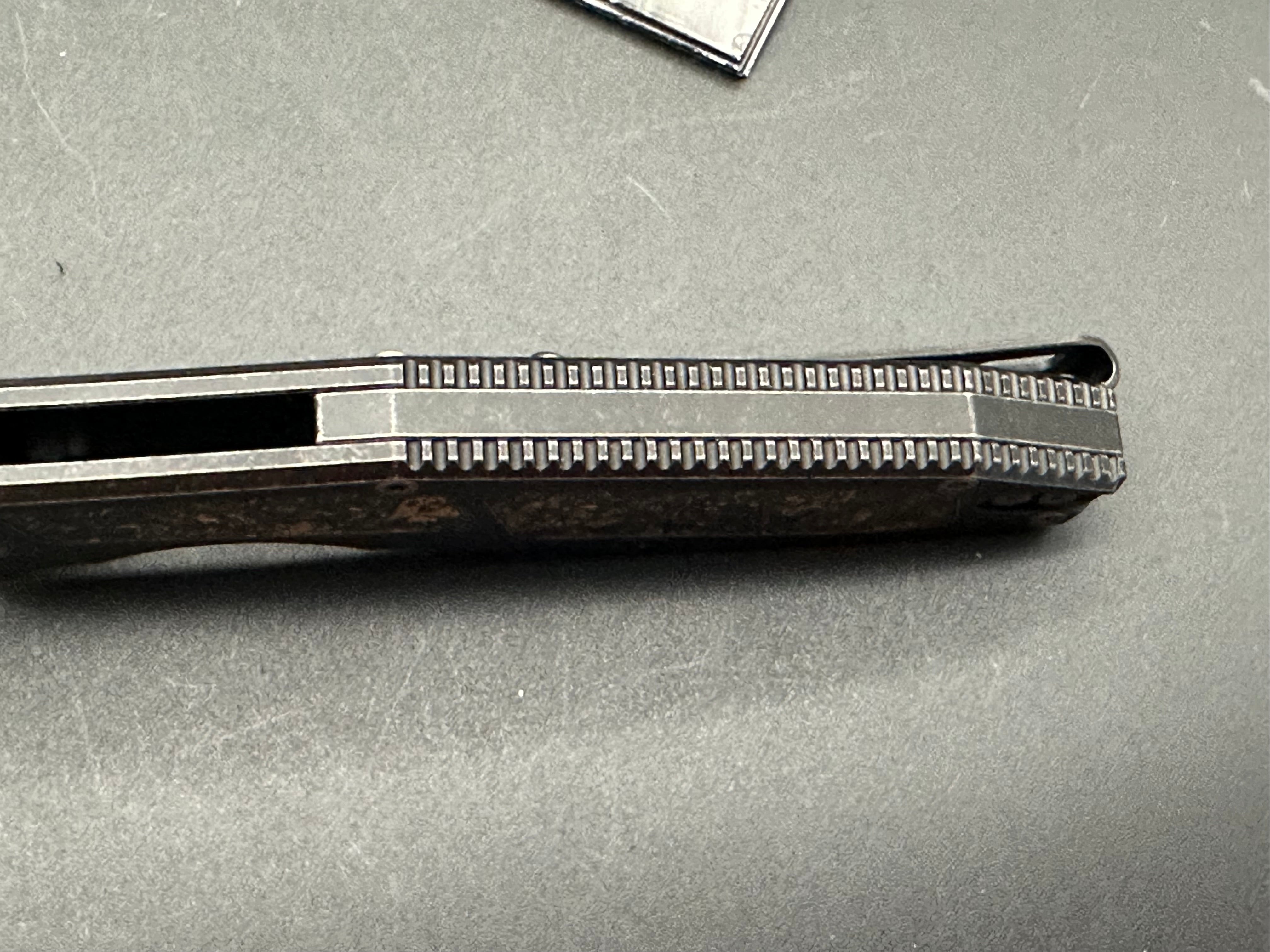 Off Grid Knives Elite Scorpion Matrix titanium w/carbon fiber copper inlay