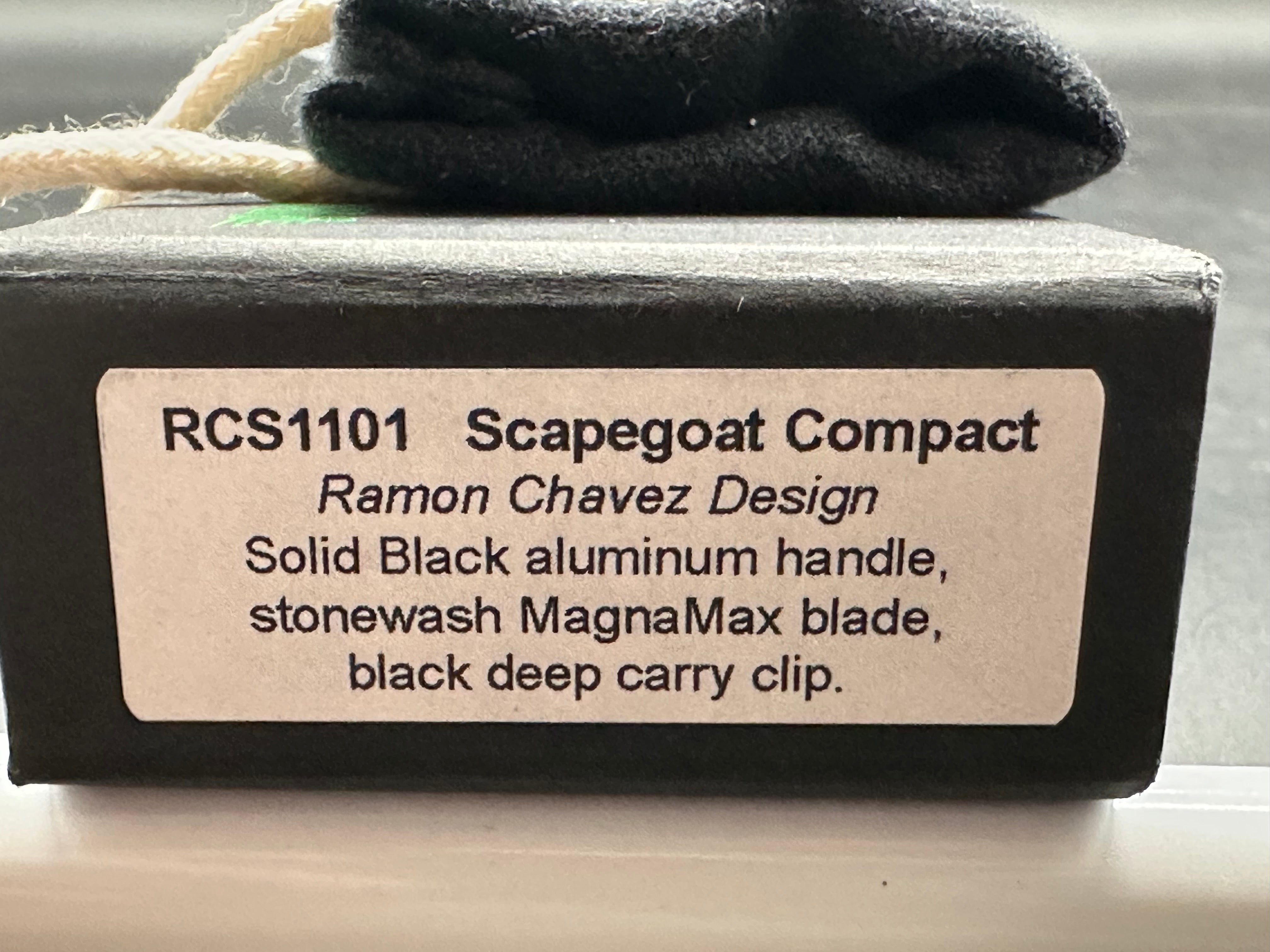 ProTech / Chaves Scapegoat AUTO, 3" PROTO MagnaMax Blade with Black Aluminum Scales