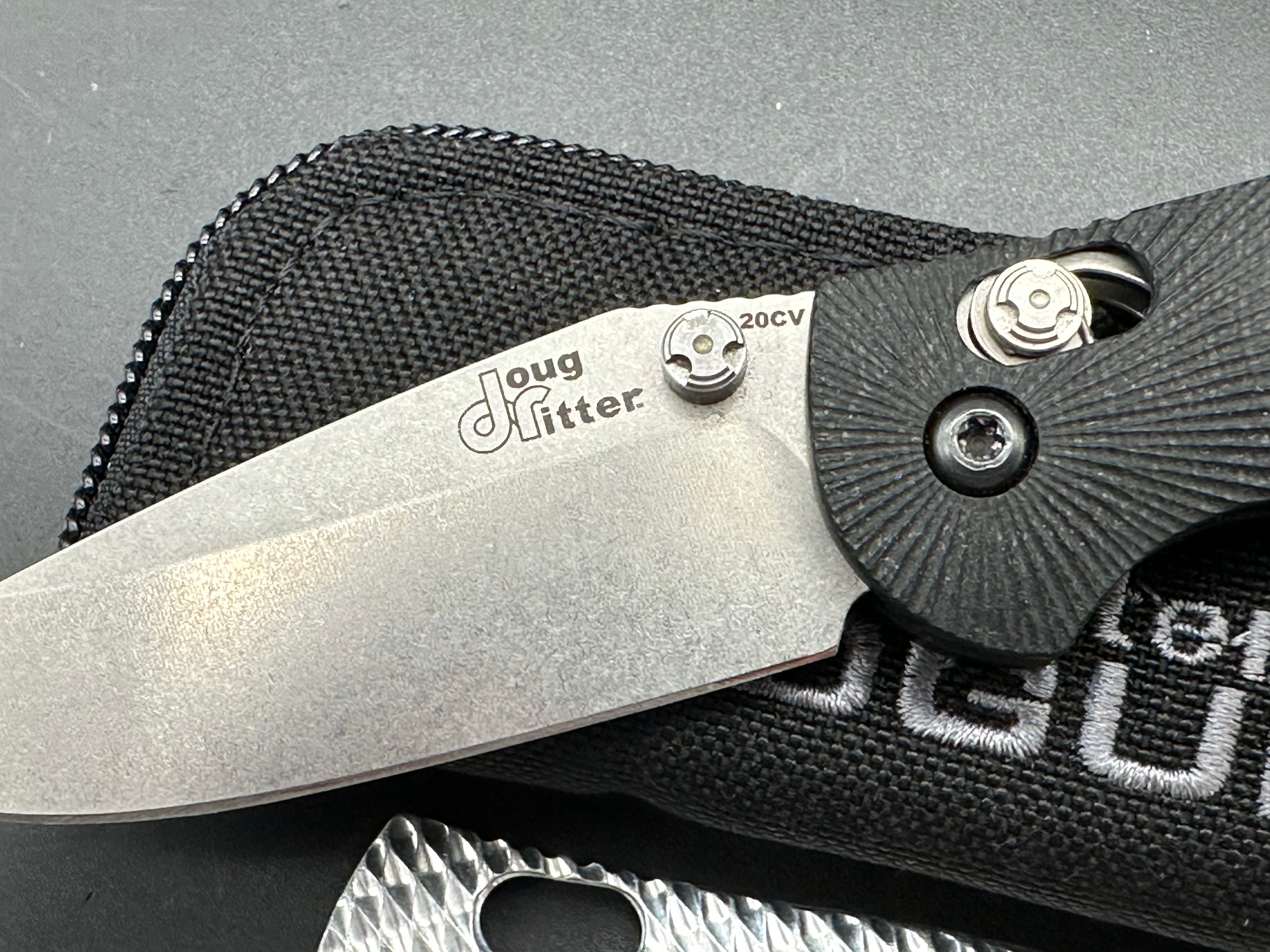 Hogue Doug Ritter Mini RSK with original goat scales aluminum