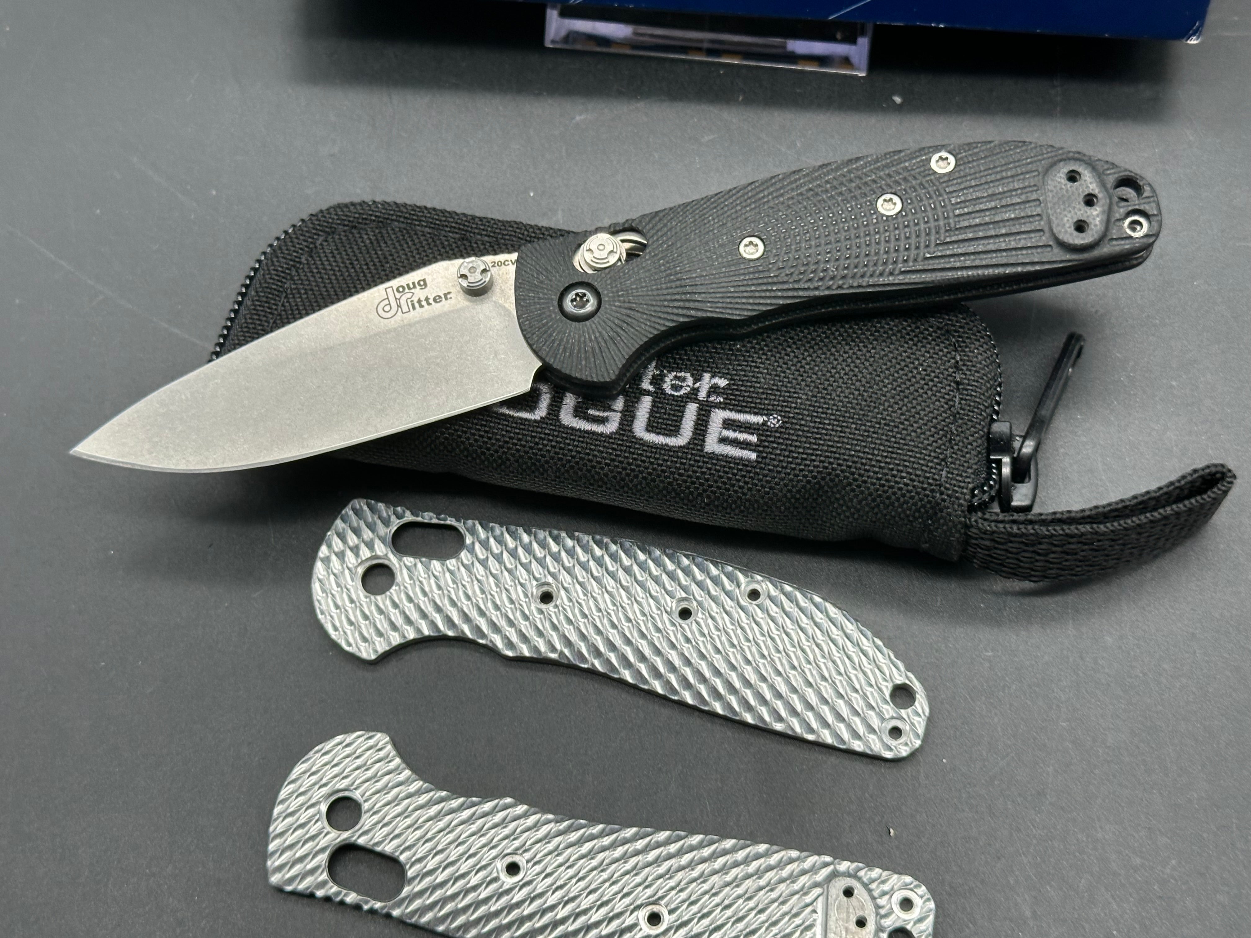 Hogue Doug Ritter Mini RSK with original goat scales aluminum