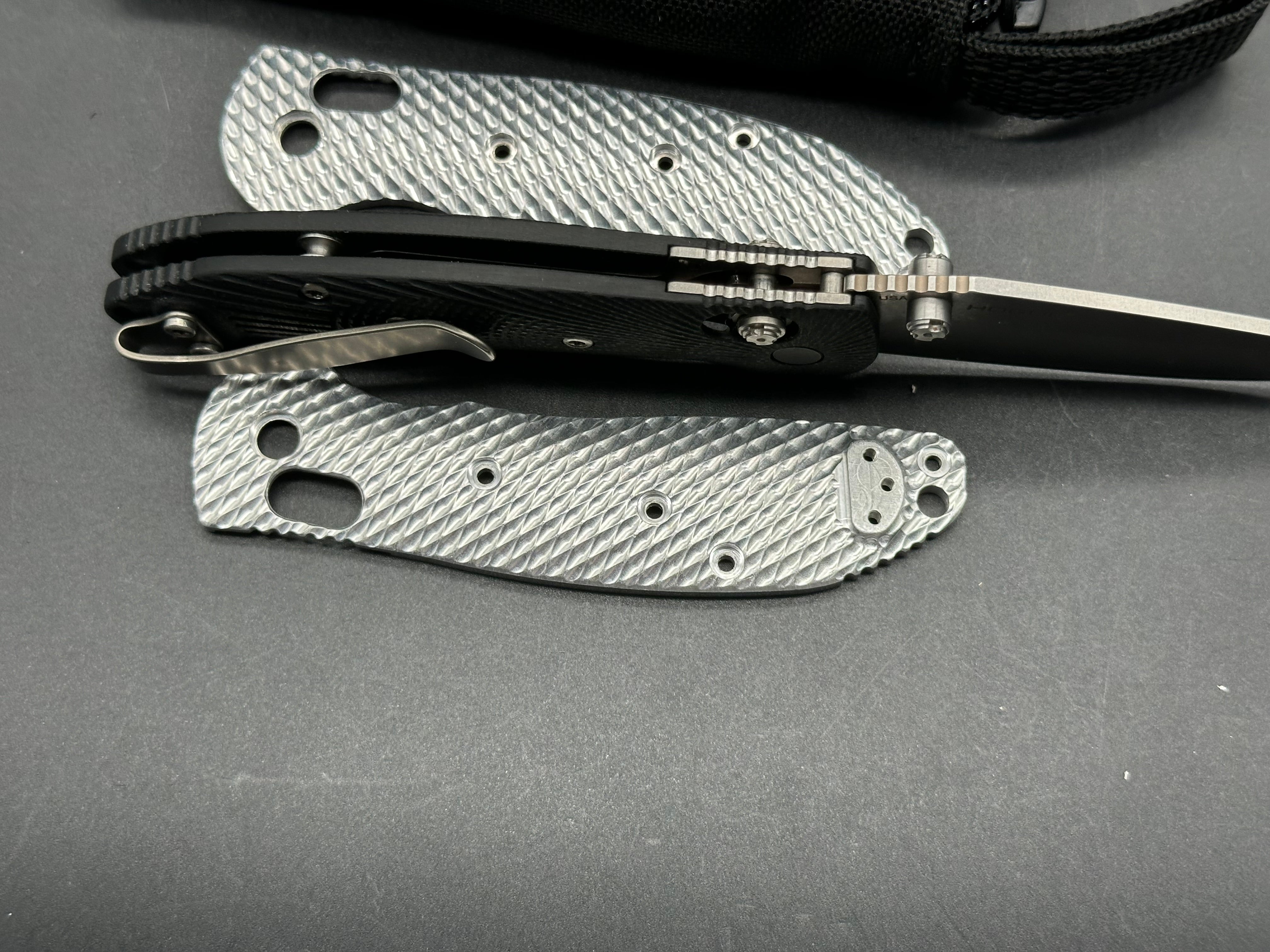 Hogue Doug Ritter Mini RSK with original goat scales aluminum