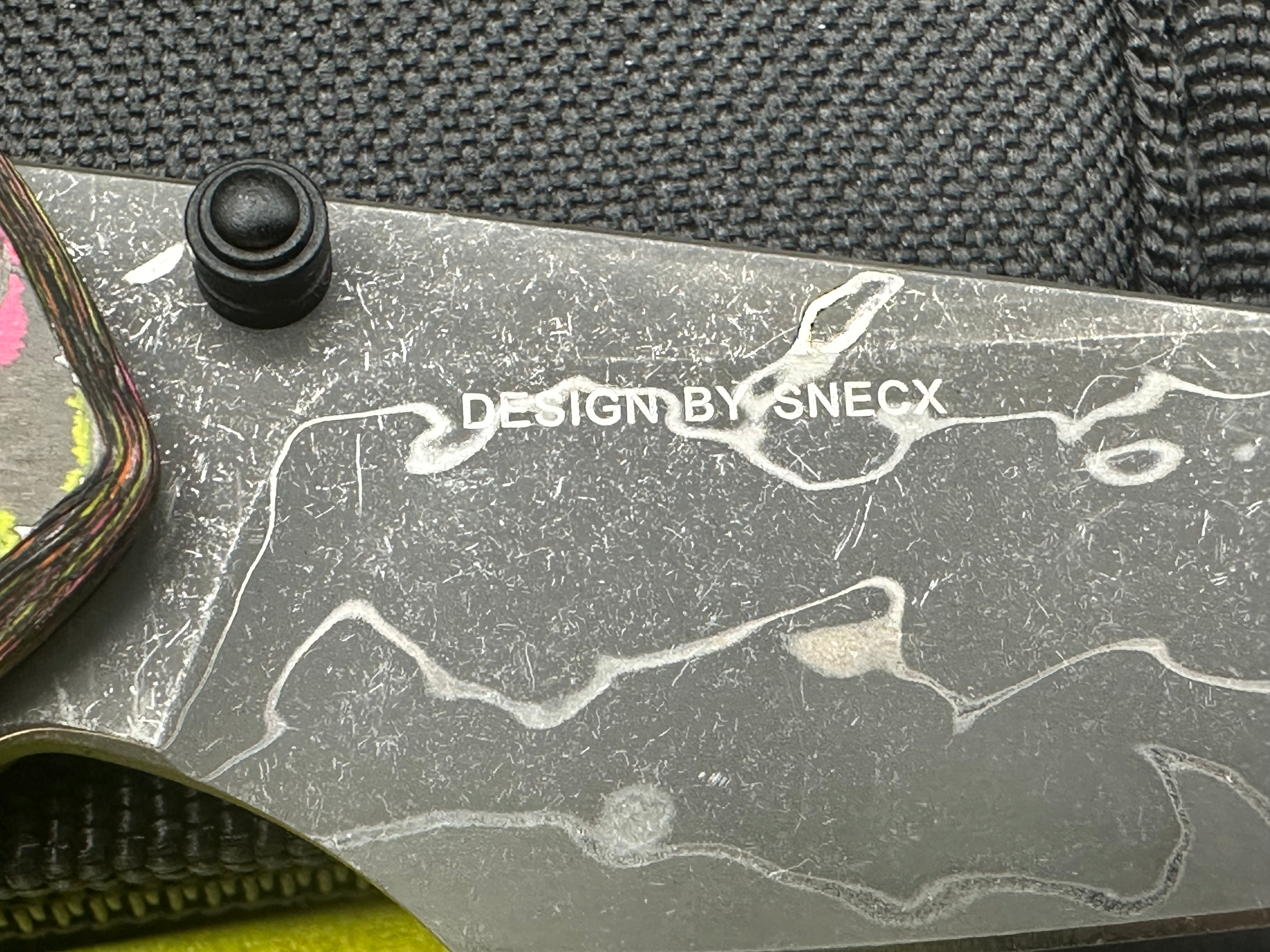CIVIVI Vision FG Superlock Knife custom far carbon scales (3.5" Damascus)