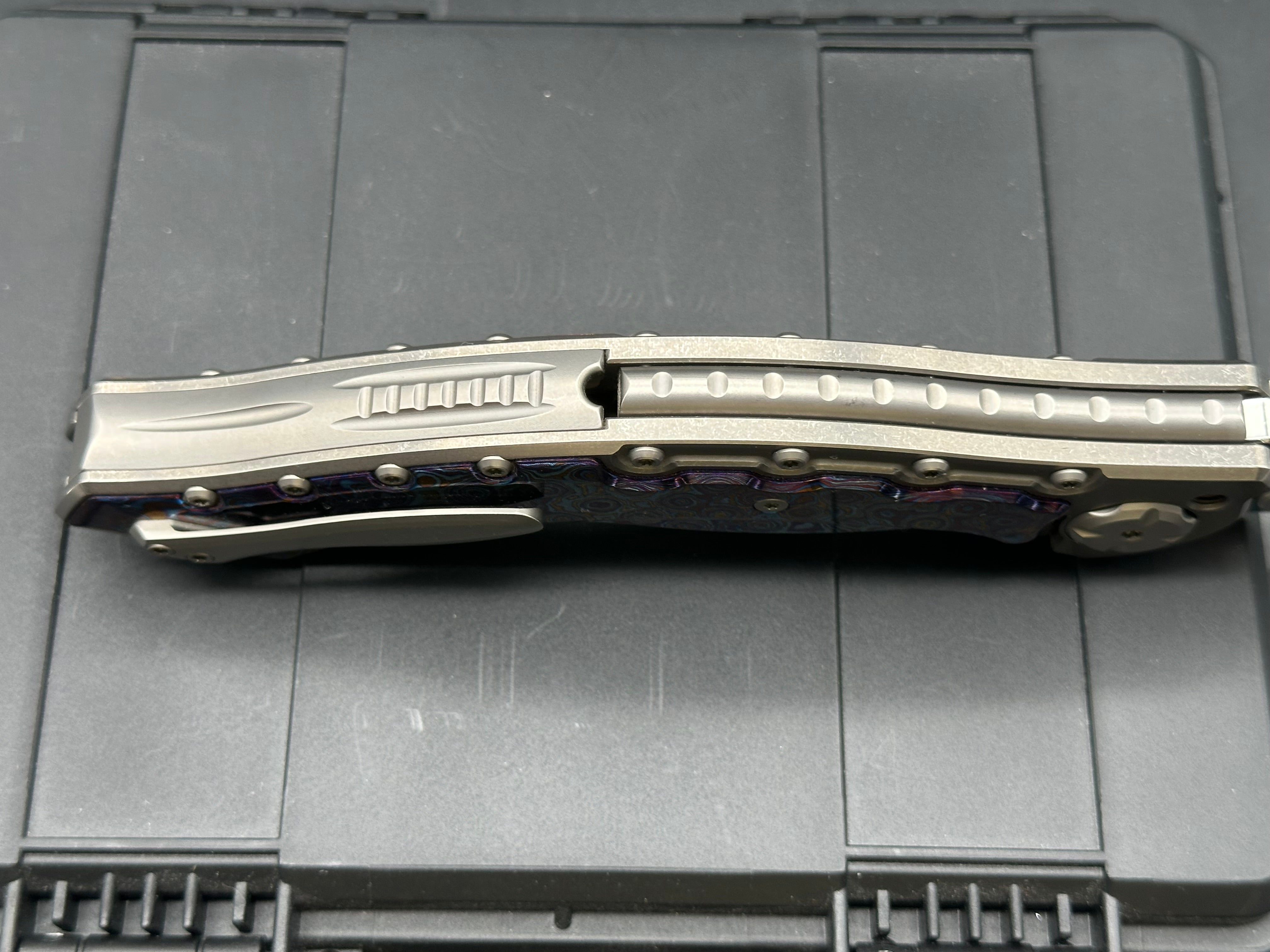 Maxace Vortex mirror polished M390 blade and Timascus inlay handle