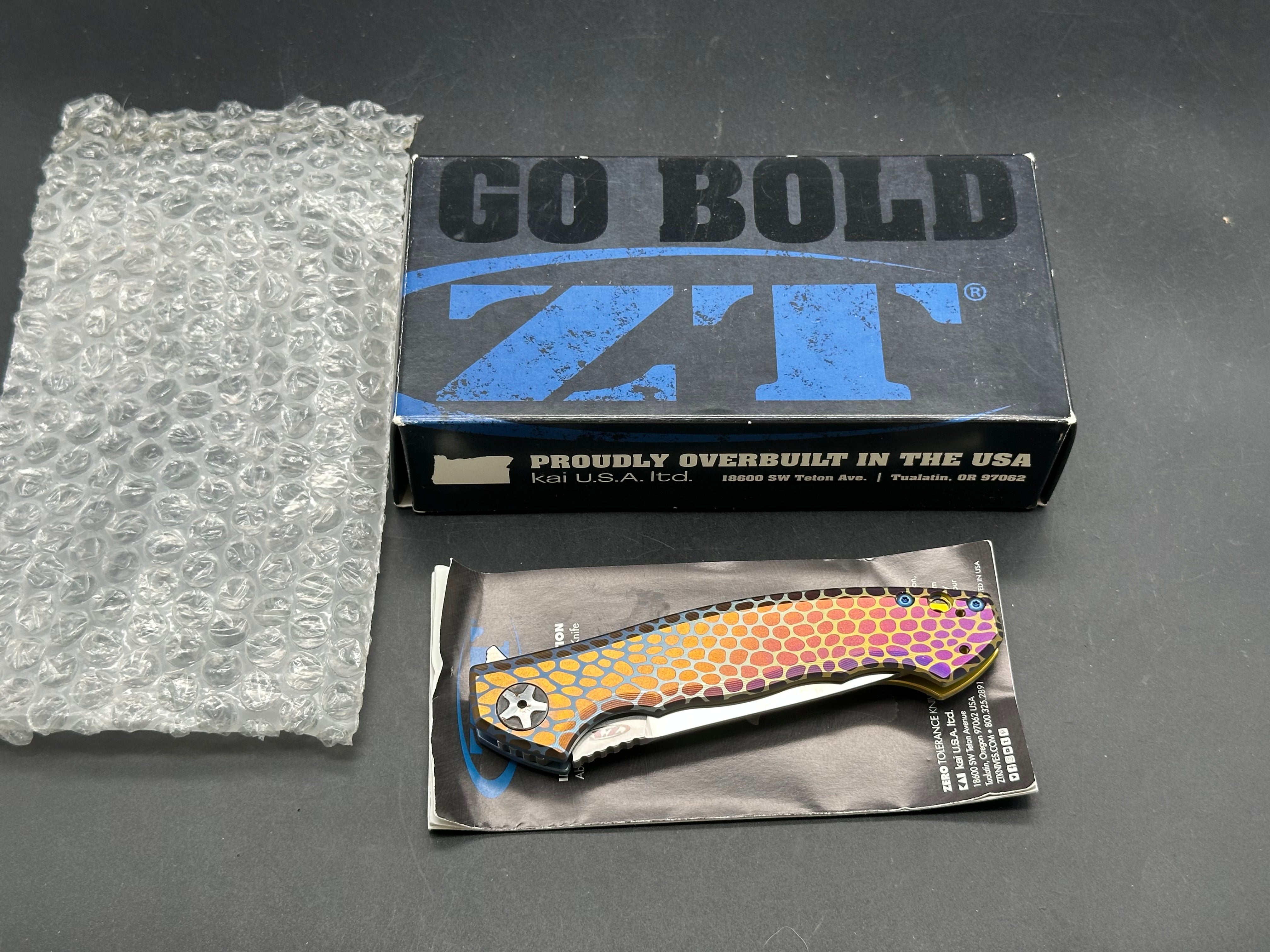 Zero Tolerance Sinkevich 0452CF Flipper Knife (4.1" Satin) ZT