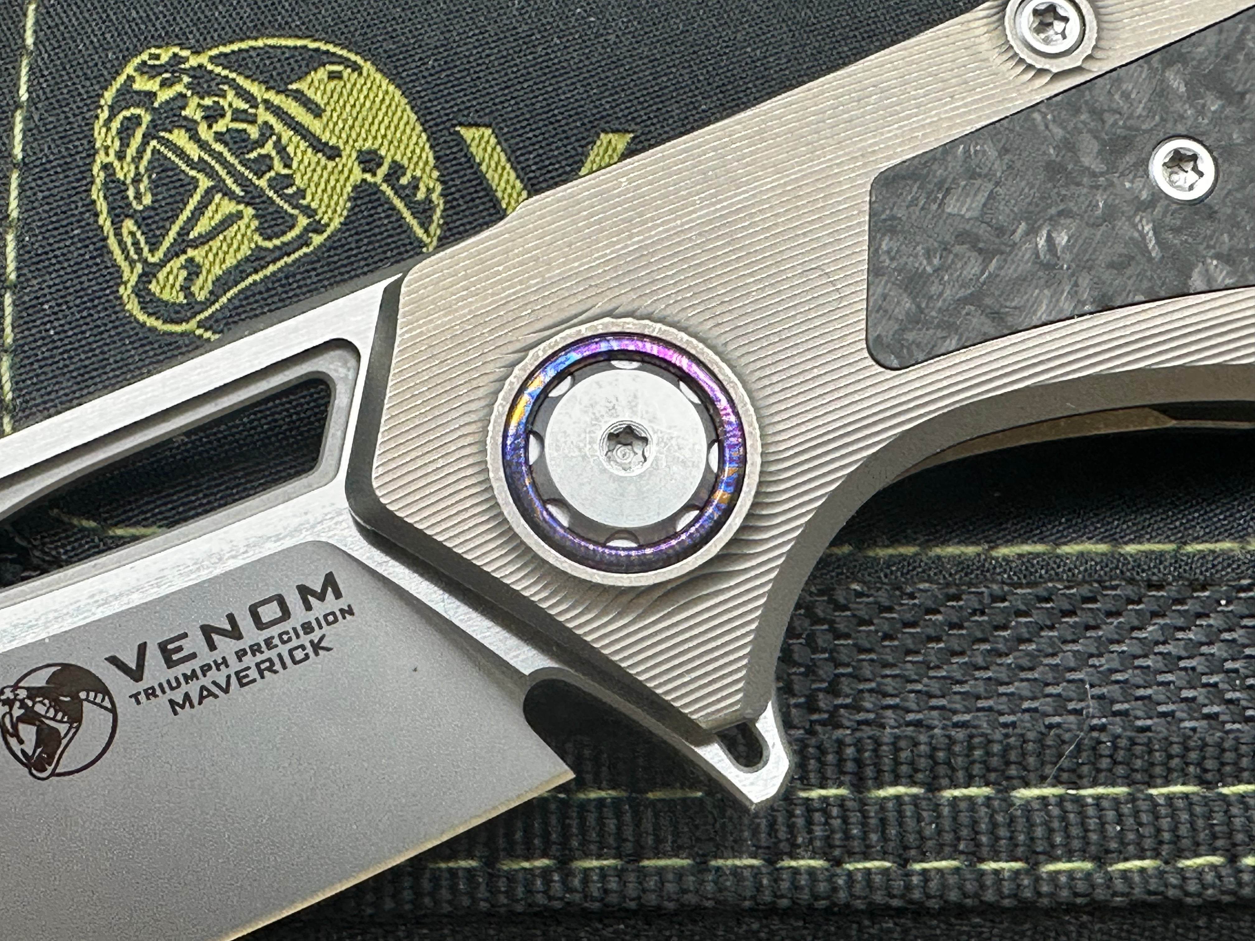 Venom Knives Maverick Titanium Carbon Fiber M390 Folder