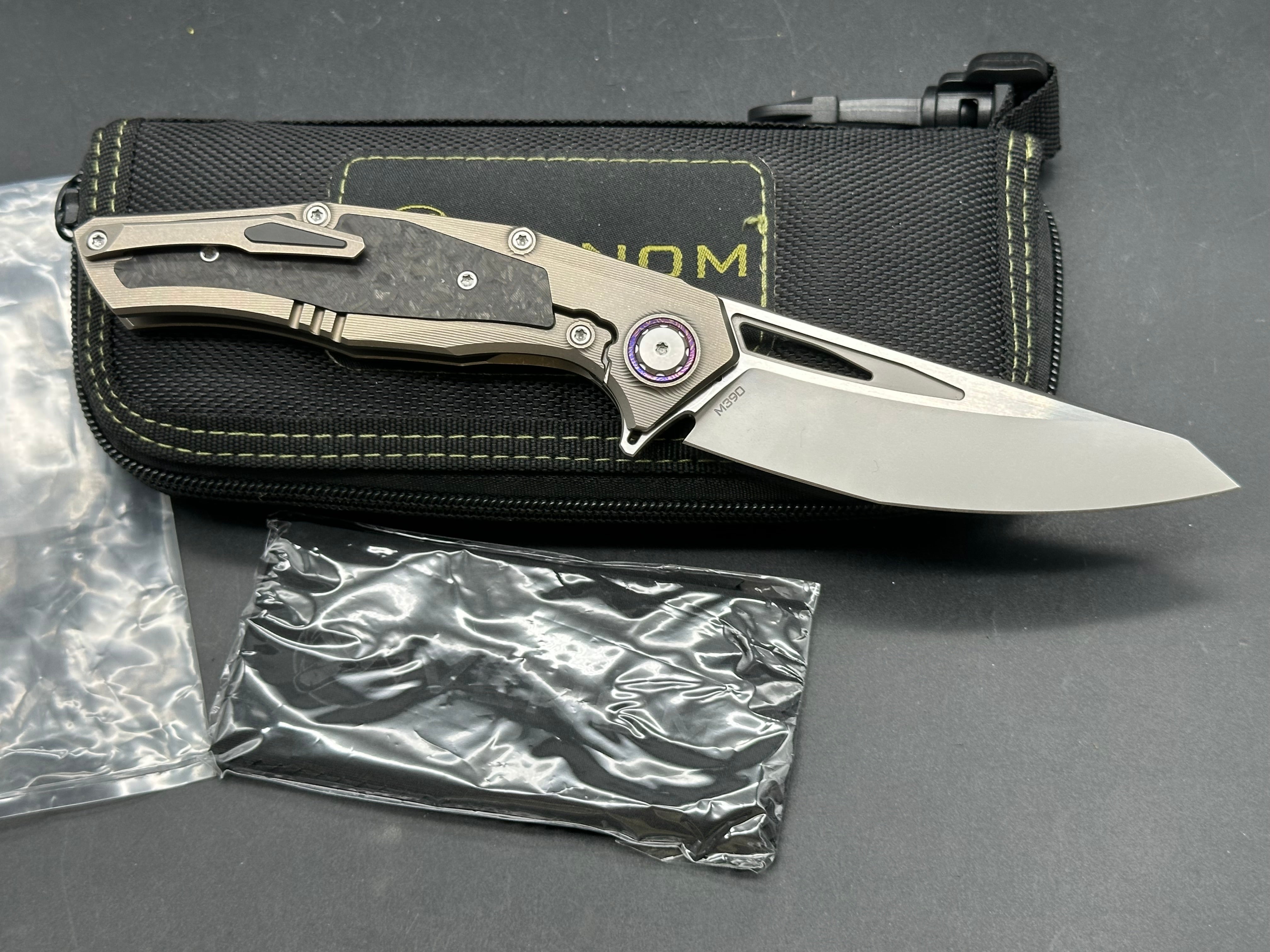 Venom Knives Maverick Titanium Carbon Fiber M390 Folder