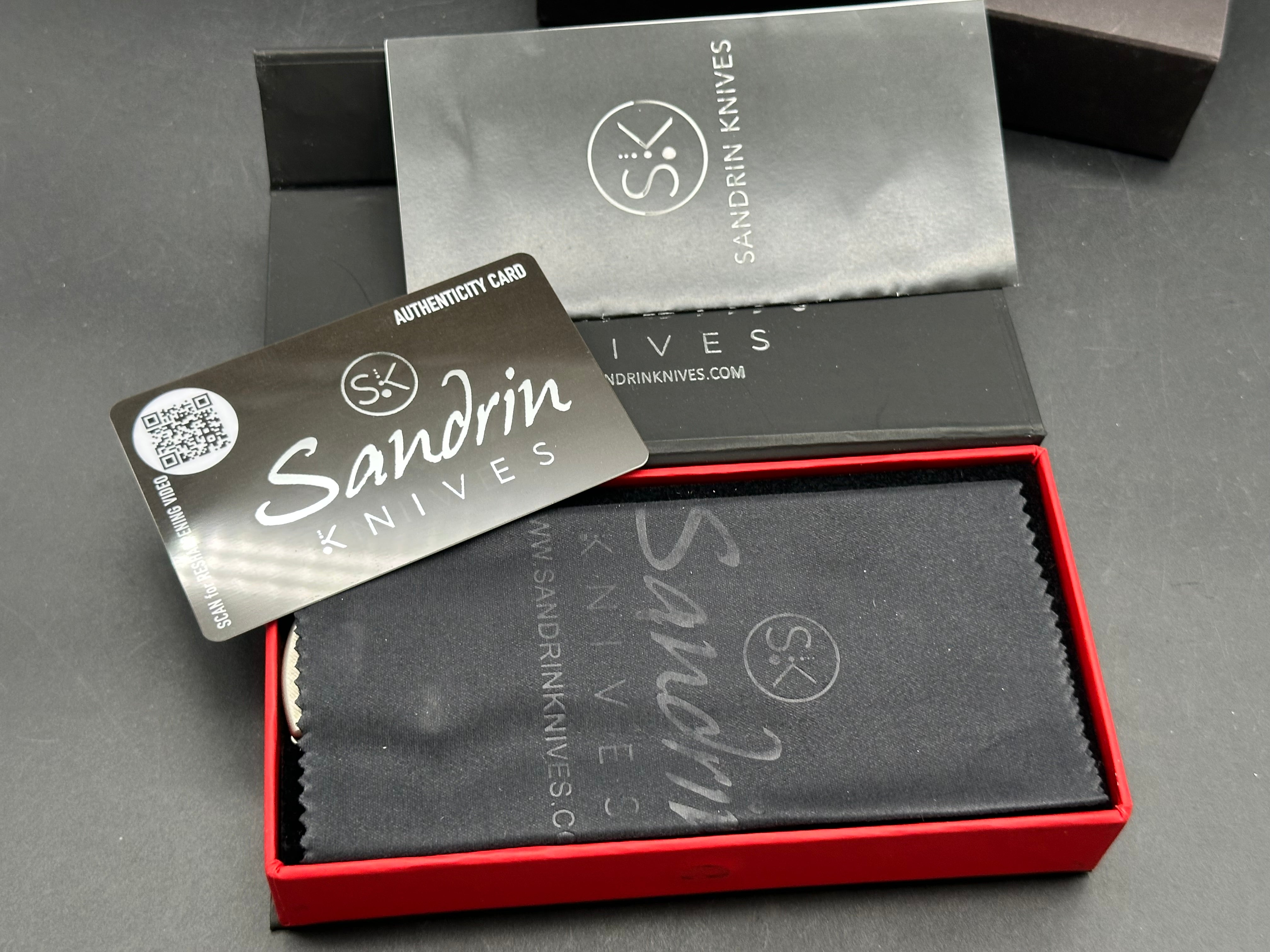 Sandrin Knives Monza Recoil Lock Folding Knife 3.38" Polyhedral Tungsten