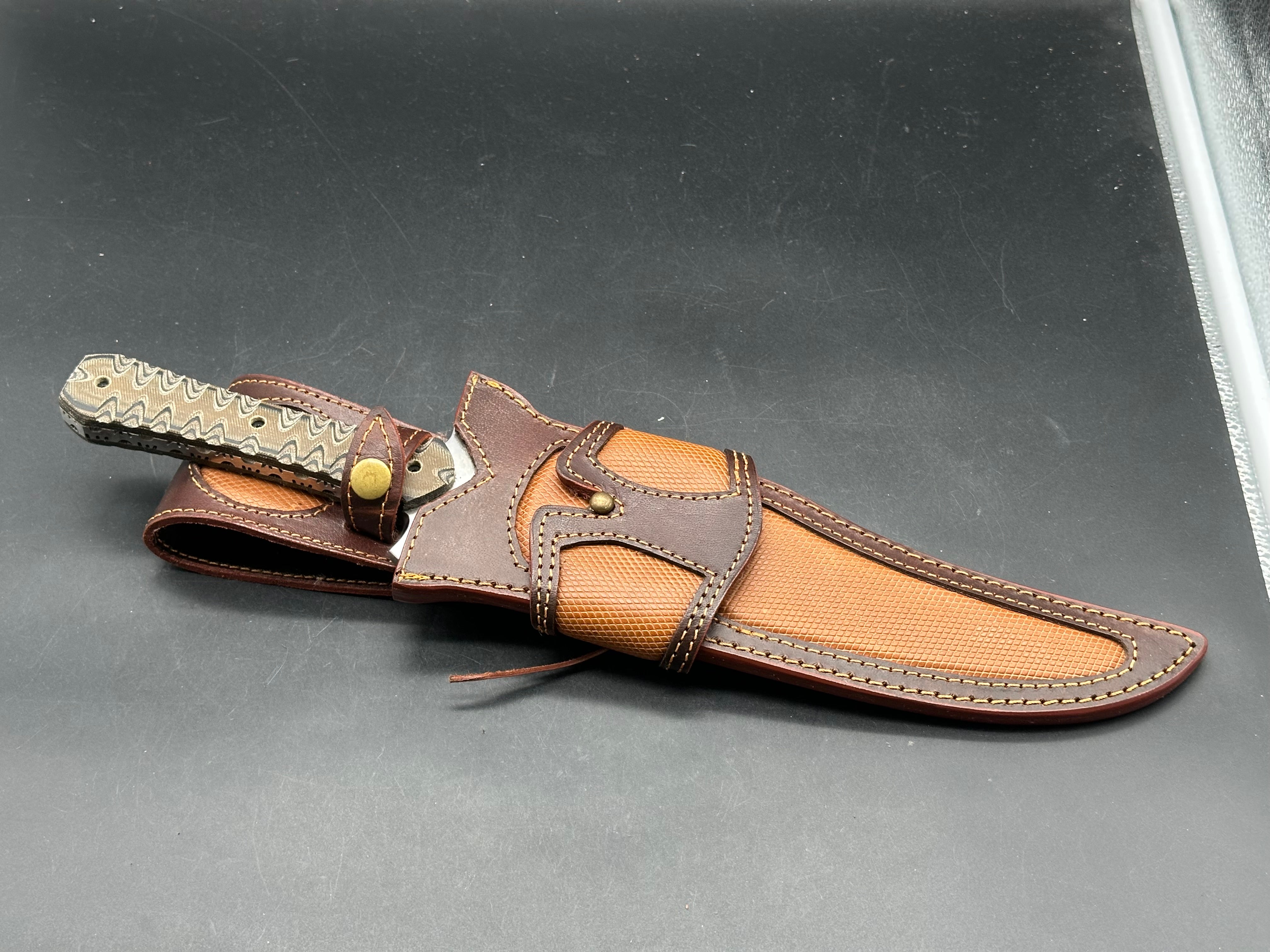 DBAD Arizona Bowie Dbad/Croco knives collaboration Full Tang Blade D2 Steel