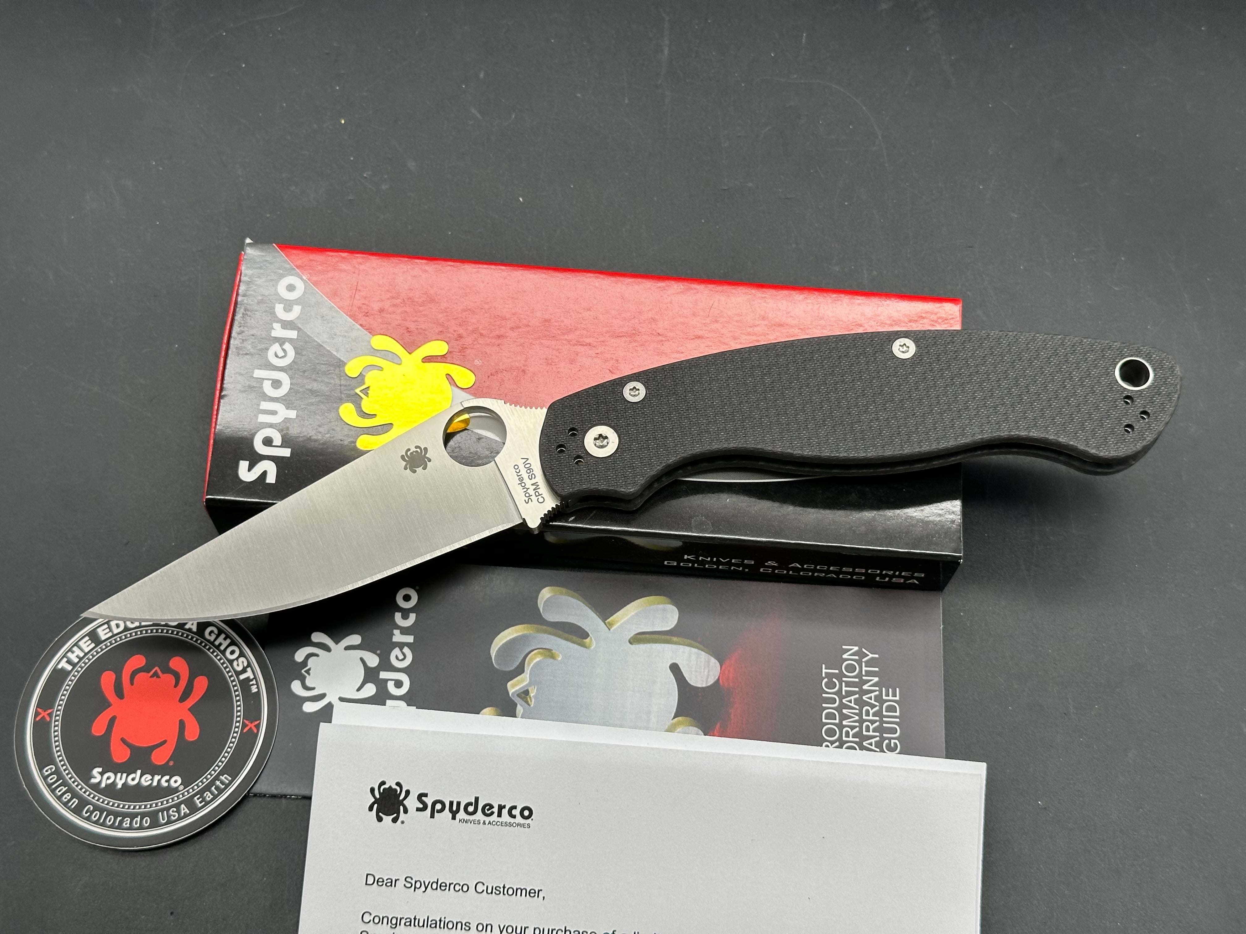 Spyderco Military 2 Compression Lock Knife Black Carbon Fiber (4" Satin S90V)