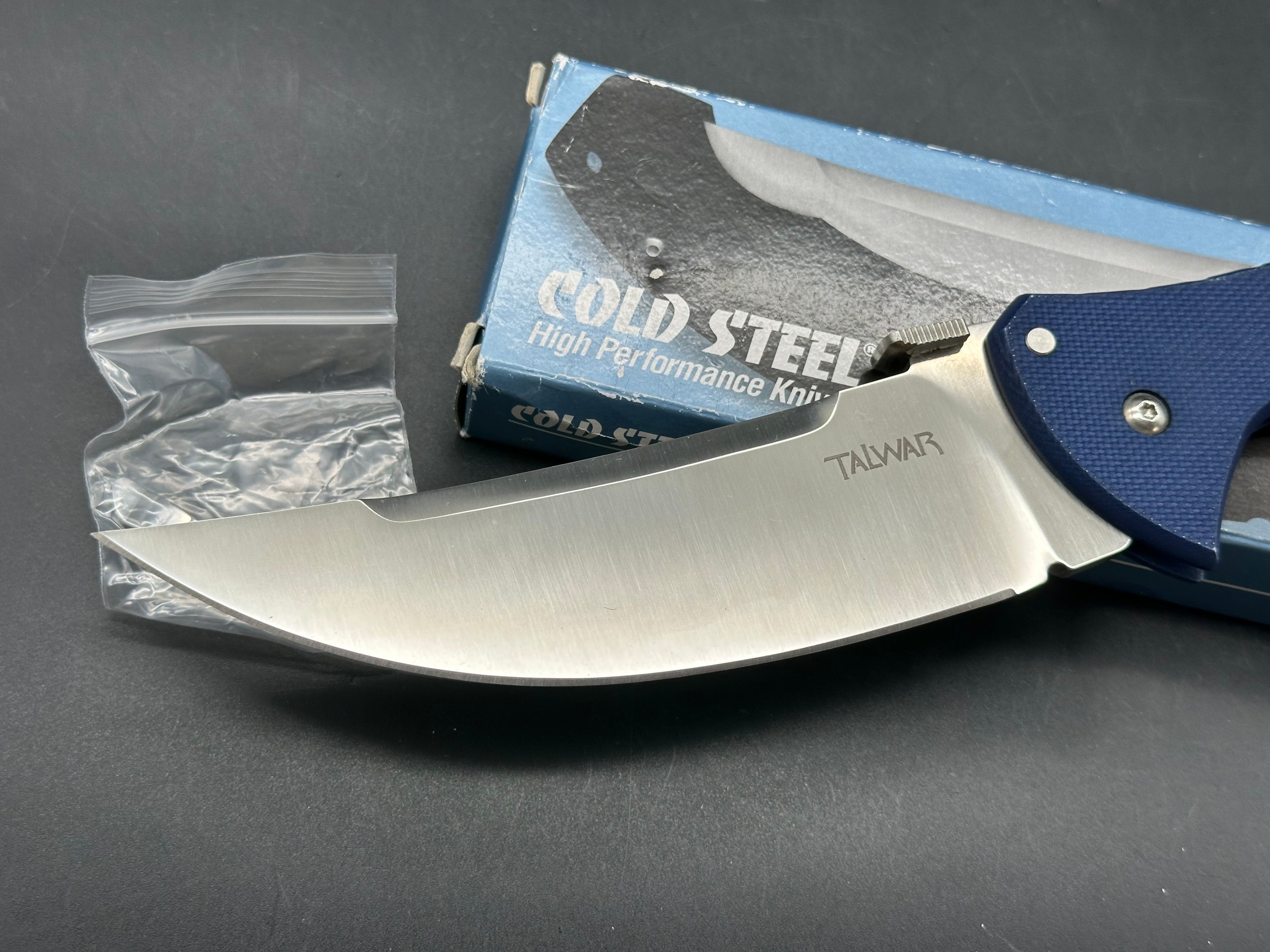 Cold Steel 5.5" Talwar Lockback Knife Blue G-10 XHP(5.5" Satin)