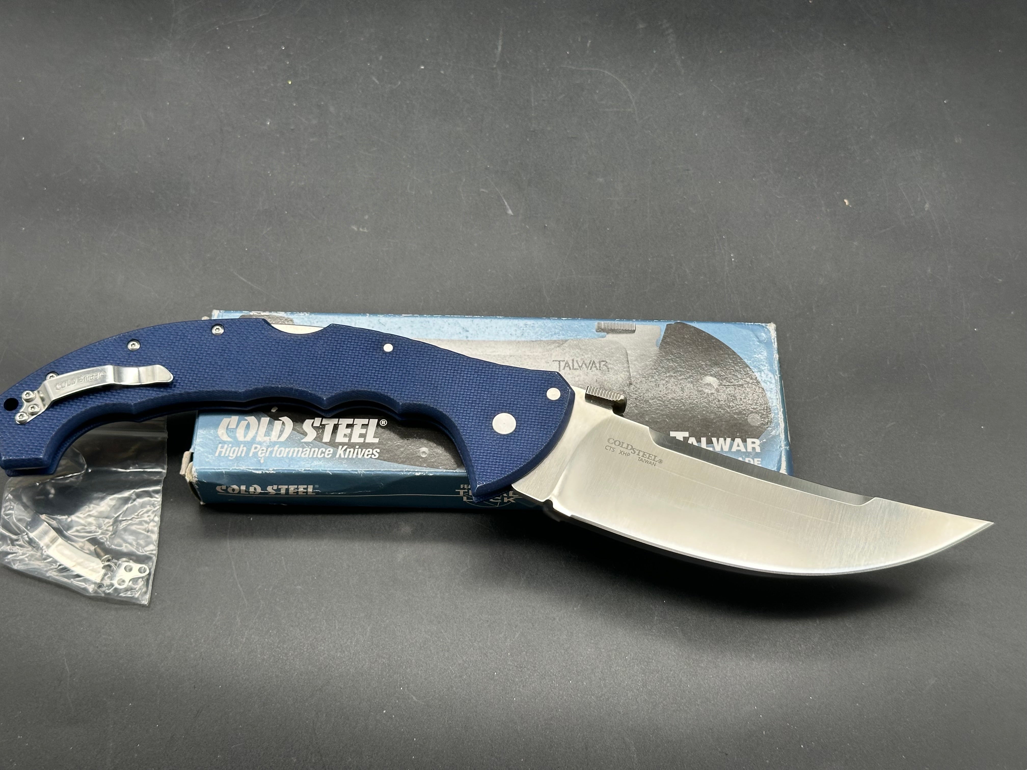 Cold Steel 5.5" Talwar Lockback Knife Blue G-10 XHP(5.5" Satin)