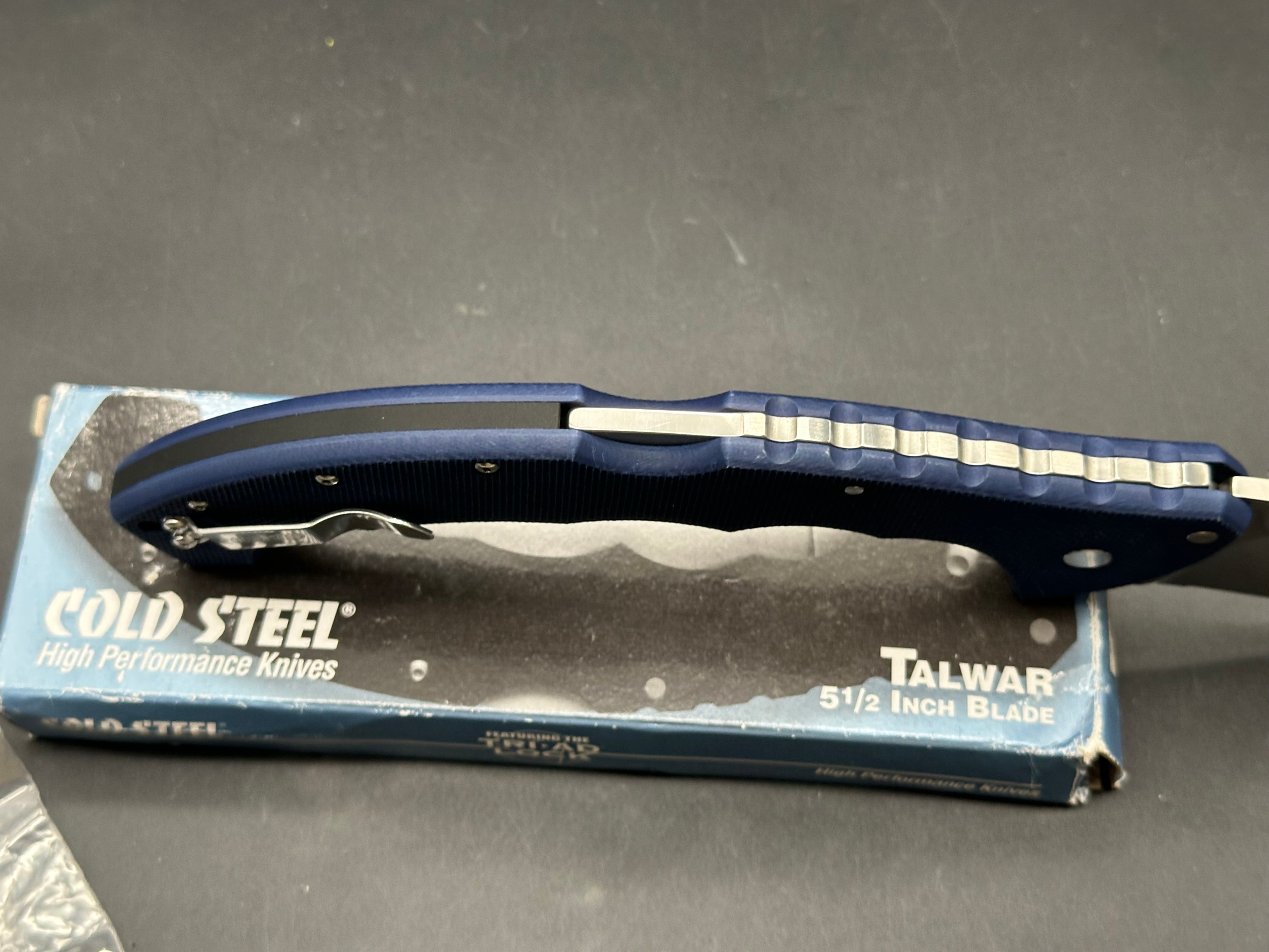 Cold Steel 5.5" Talwar Lockback Knife Blue G-10 XHP(5.5" Satin)