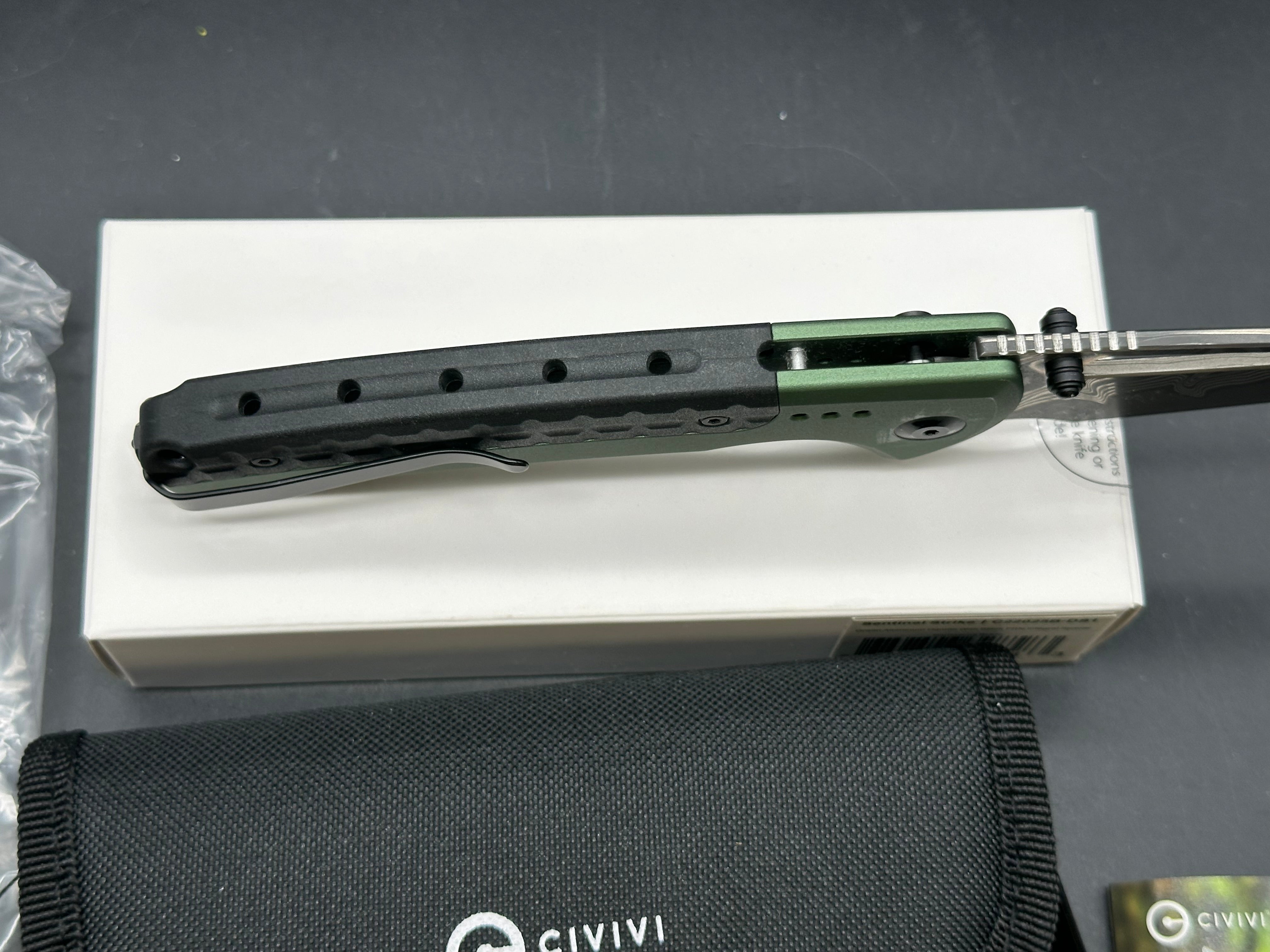CIVIVI SENTINEL STRIKE FOLDING KNIFE GREEN ALUMINUM