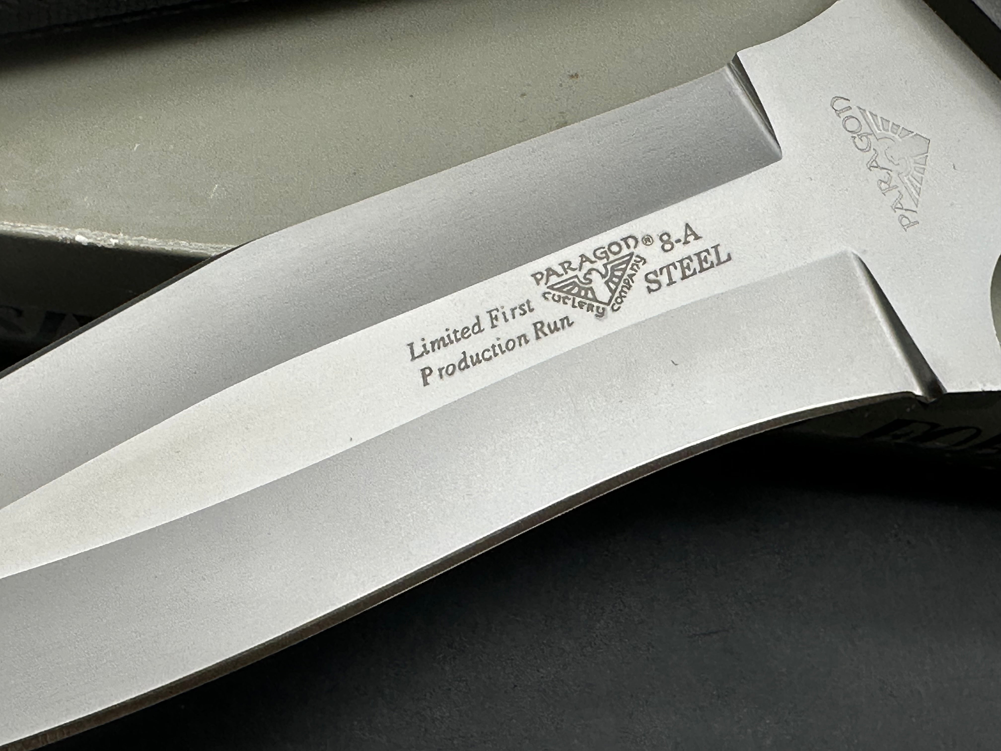 Harley Battle Bowie Paragon (Seki Japan) collaborated with Larry Harley to replicate his Battle Bowie. 13 1/2" total length,blade is 8"