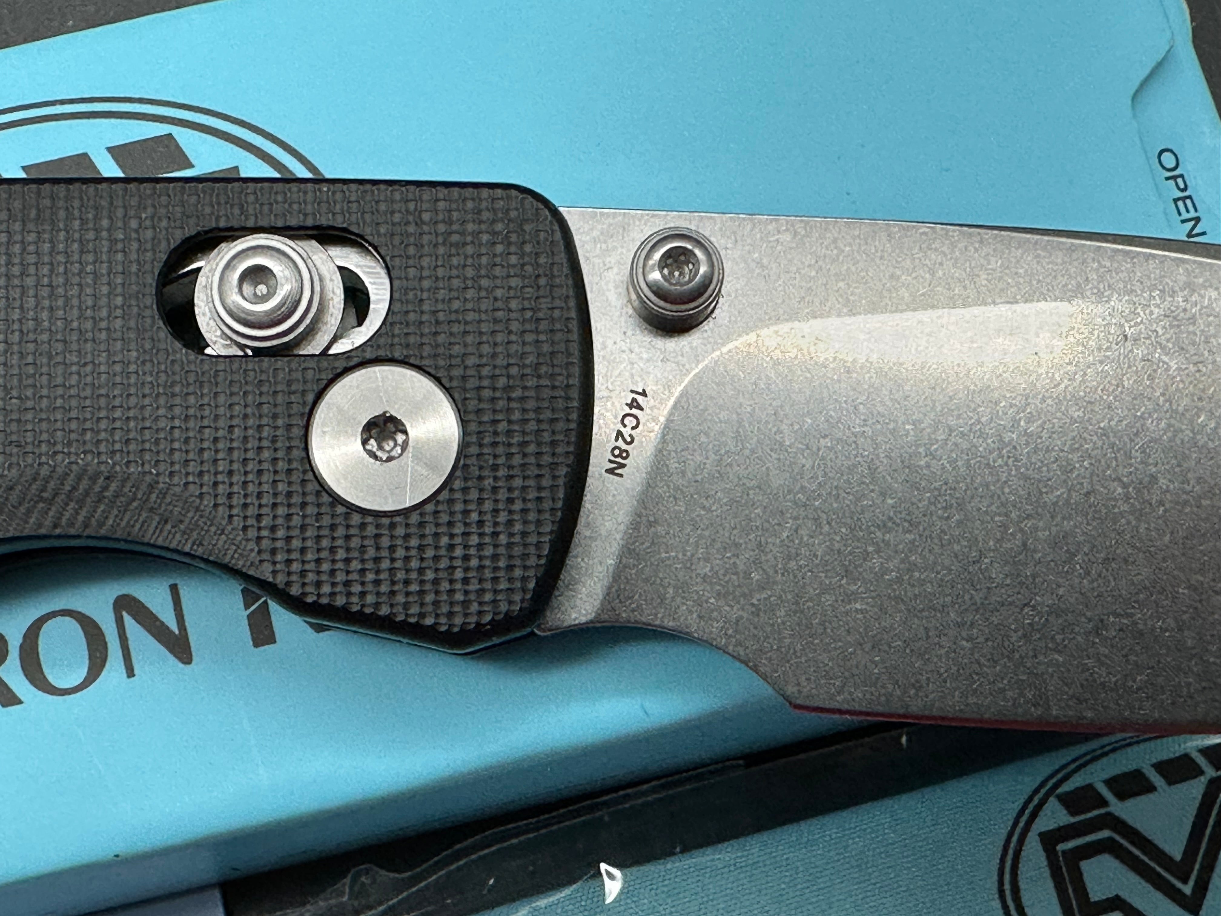 Miguron Vakor 3.15" 14C28N Stonewash Blade with Black G10 Scales