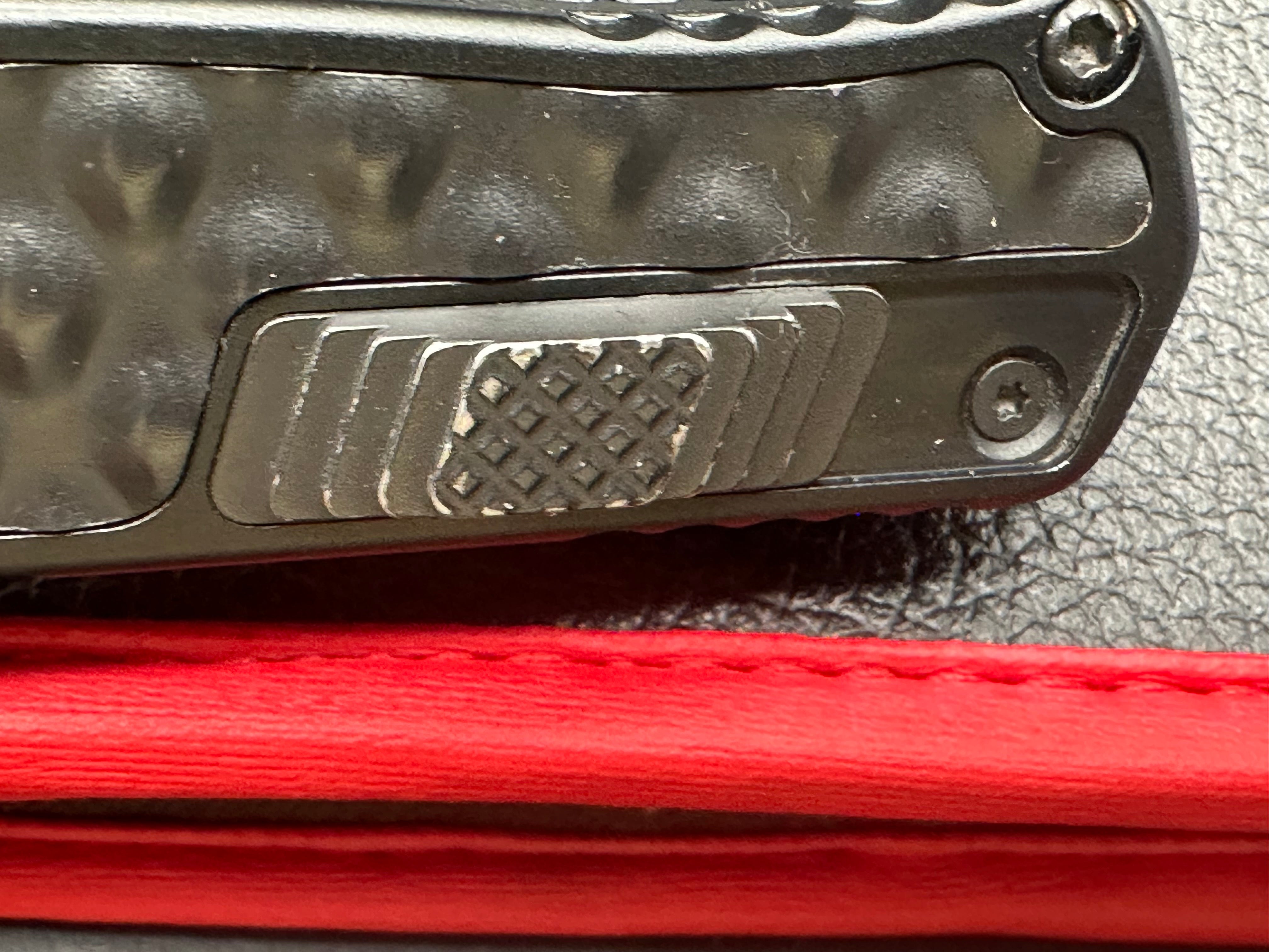 Heretic Cleric II Tanto Auto Knife Black Chassis W/Stainless Inlay (4.2" Black)