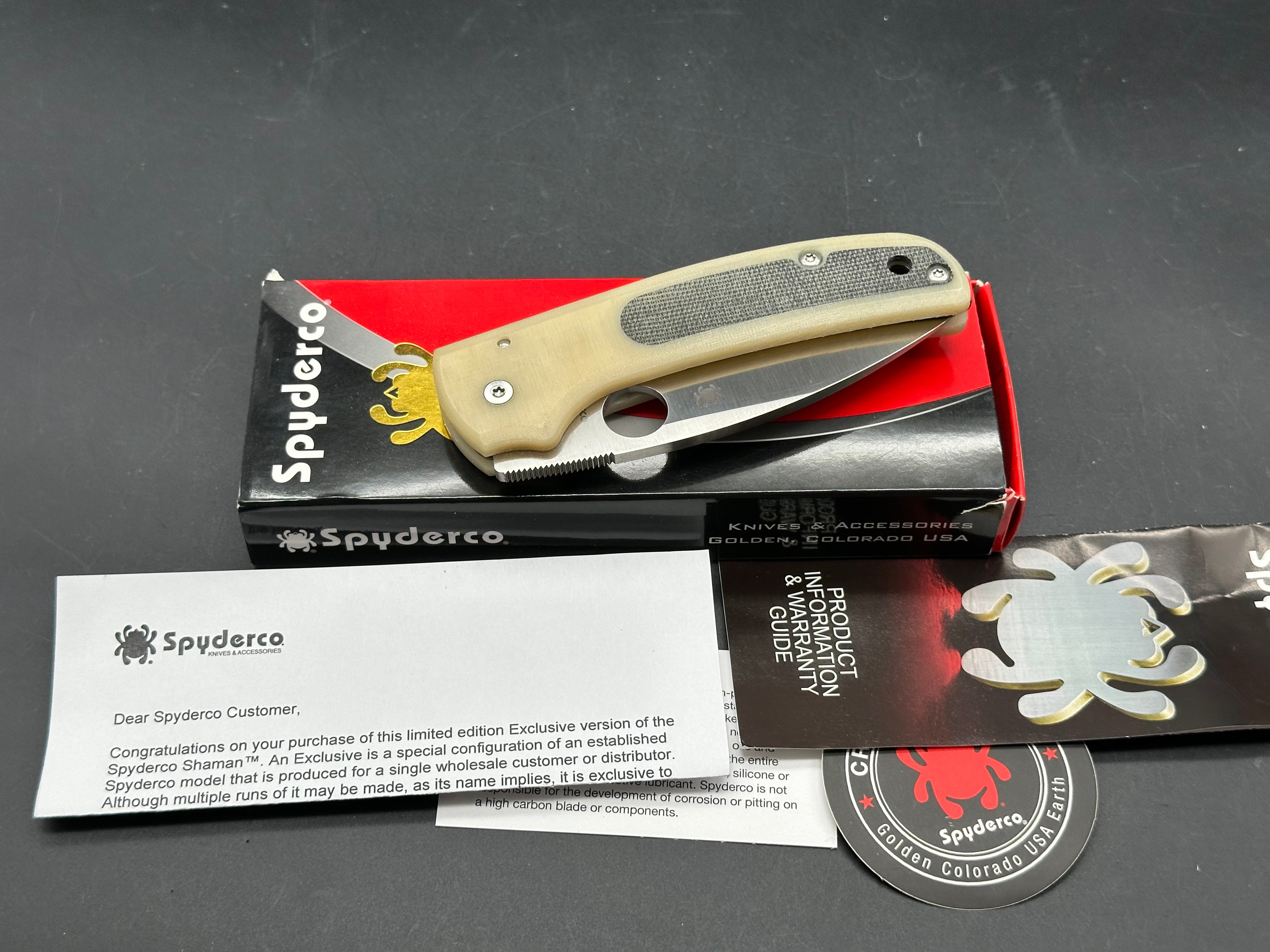 Spyderco Shaman – Green Micarta / CPM M4