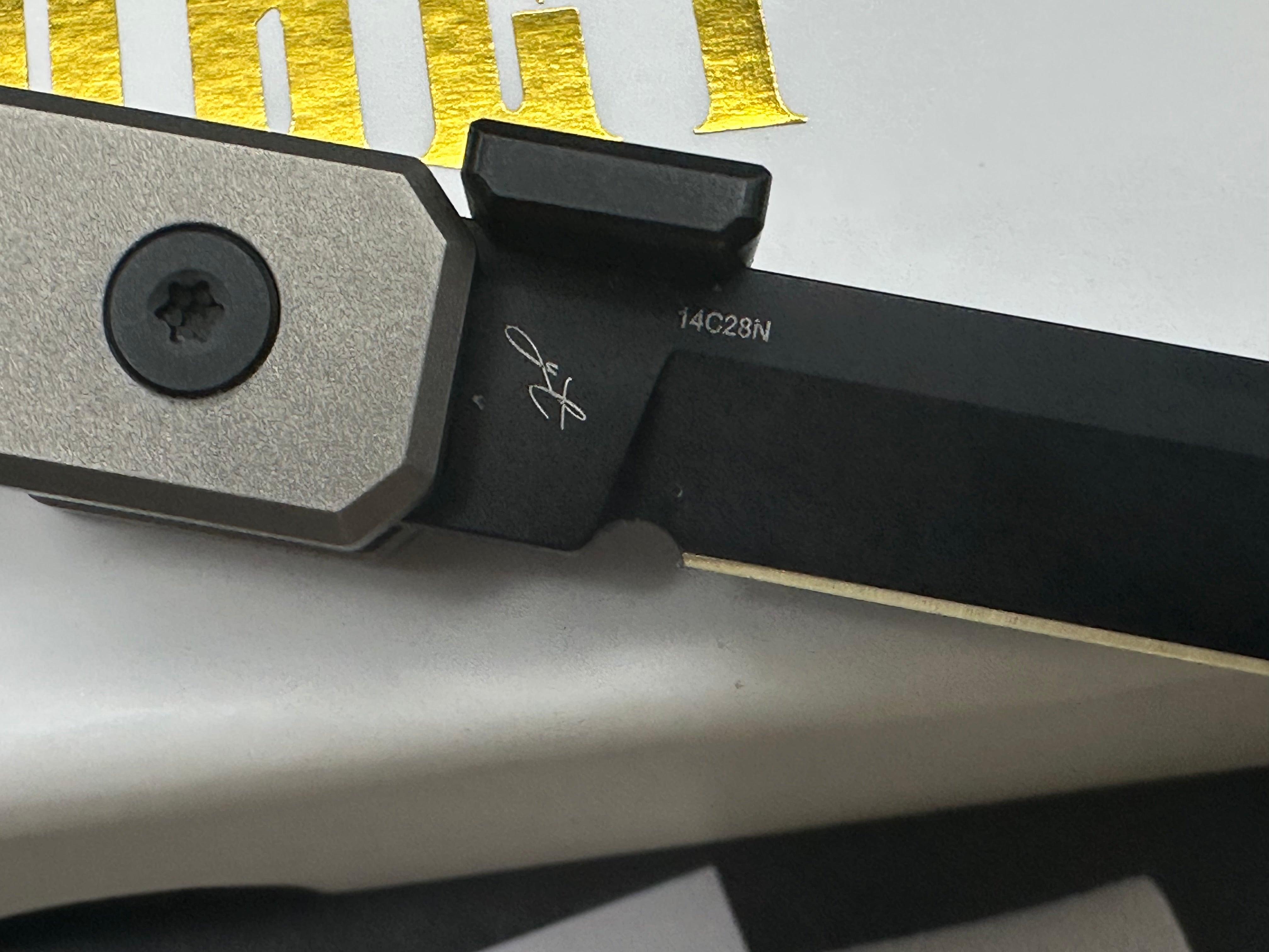 Kubey Knives Prism Tanto Button Lock Knife Titanium (3.5" 14C28N)