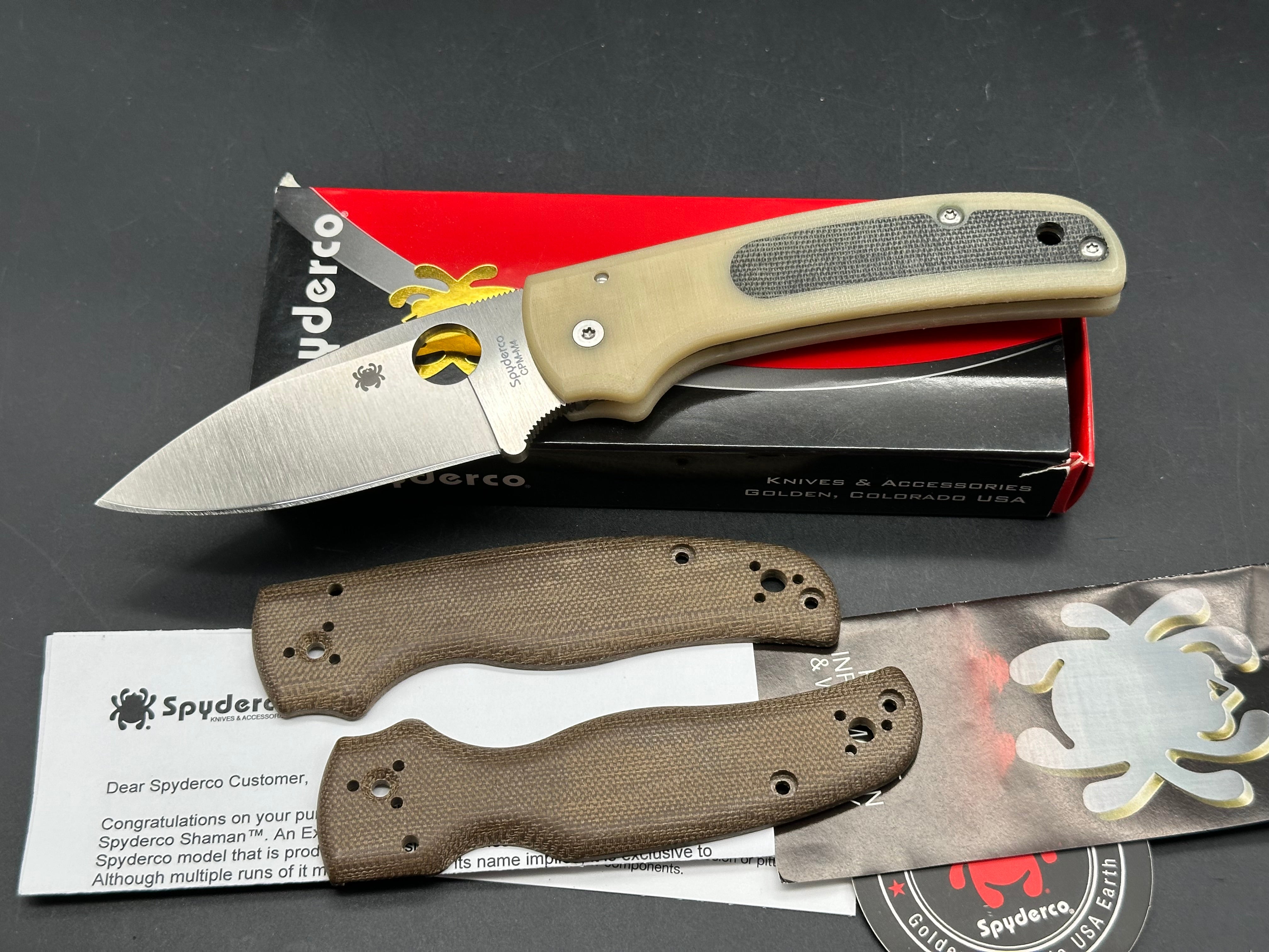 Spyderco Shaman – Green Micarta / CPM M4