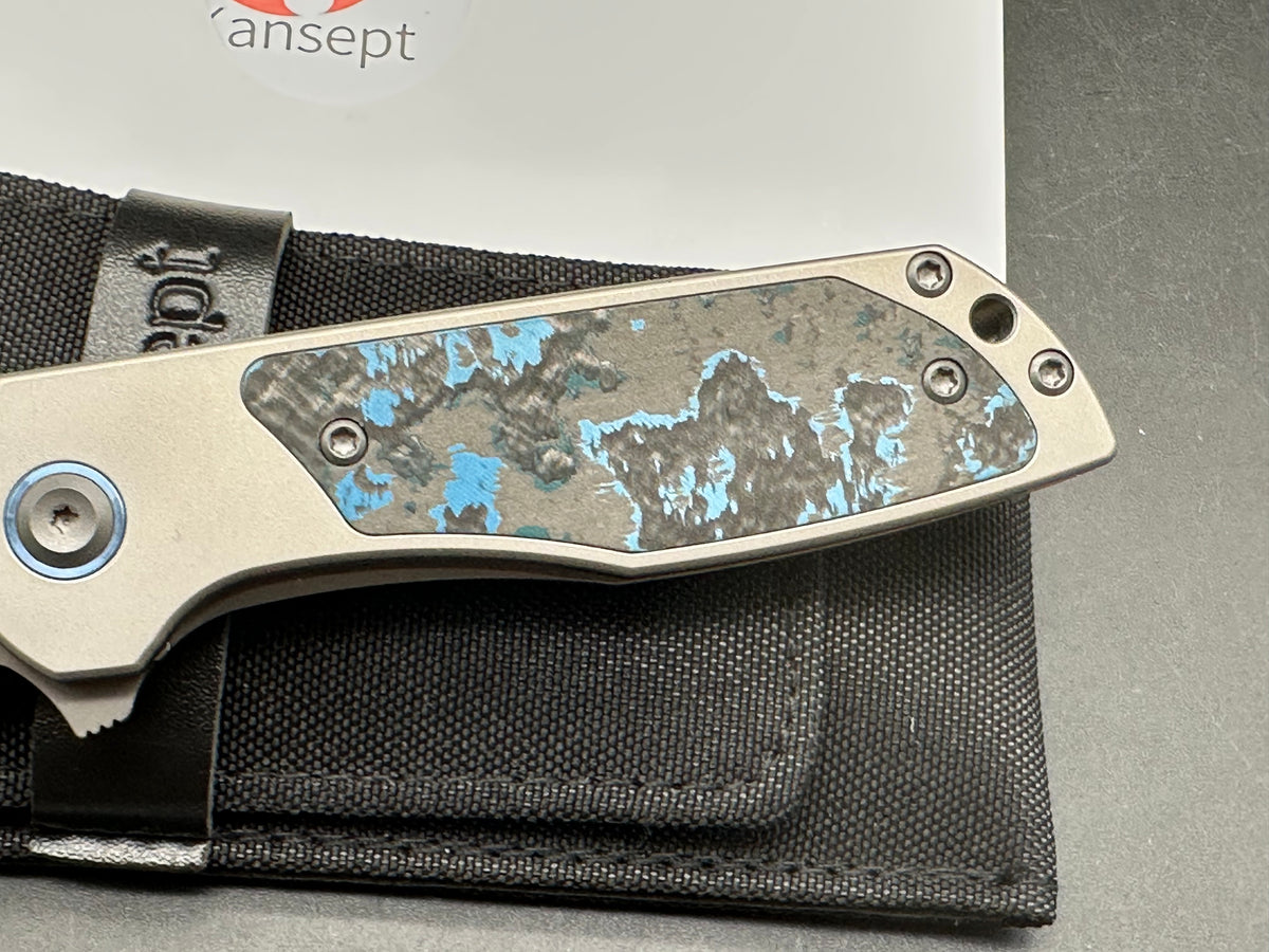 KANSEPT PTARMIGAN BEAD BLAST TITANIUM/ARCTIC STORM FATCARBON HANDLE 3.12" GRAY TICN COATED S35VN