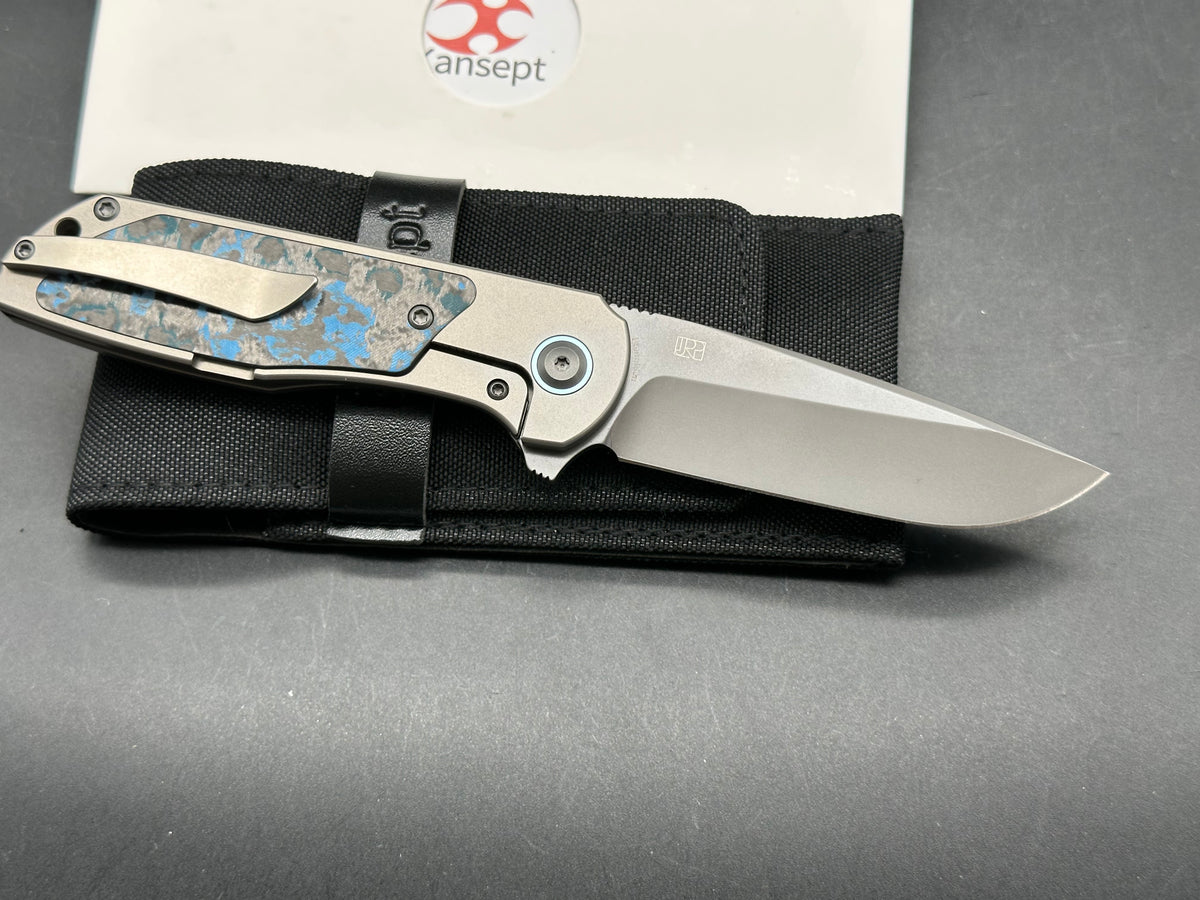 KANSEPT PTARMIGAN BEAD BLAST TITANIUM/ARCTIC STORM FATCARBON HANDLE 3.12" GRAY TICN COATED S35VN