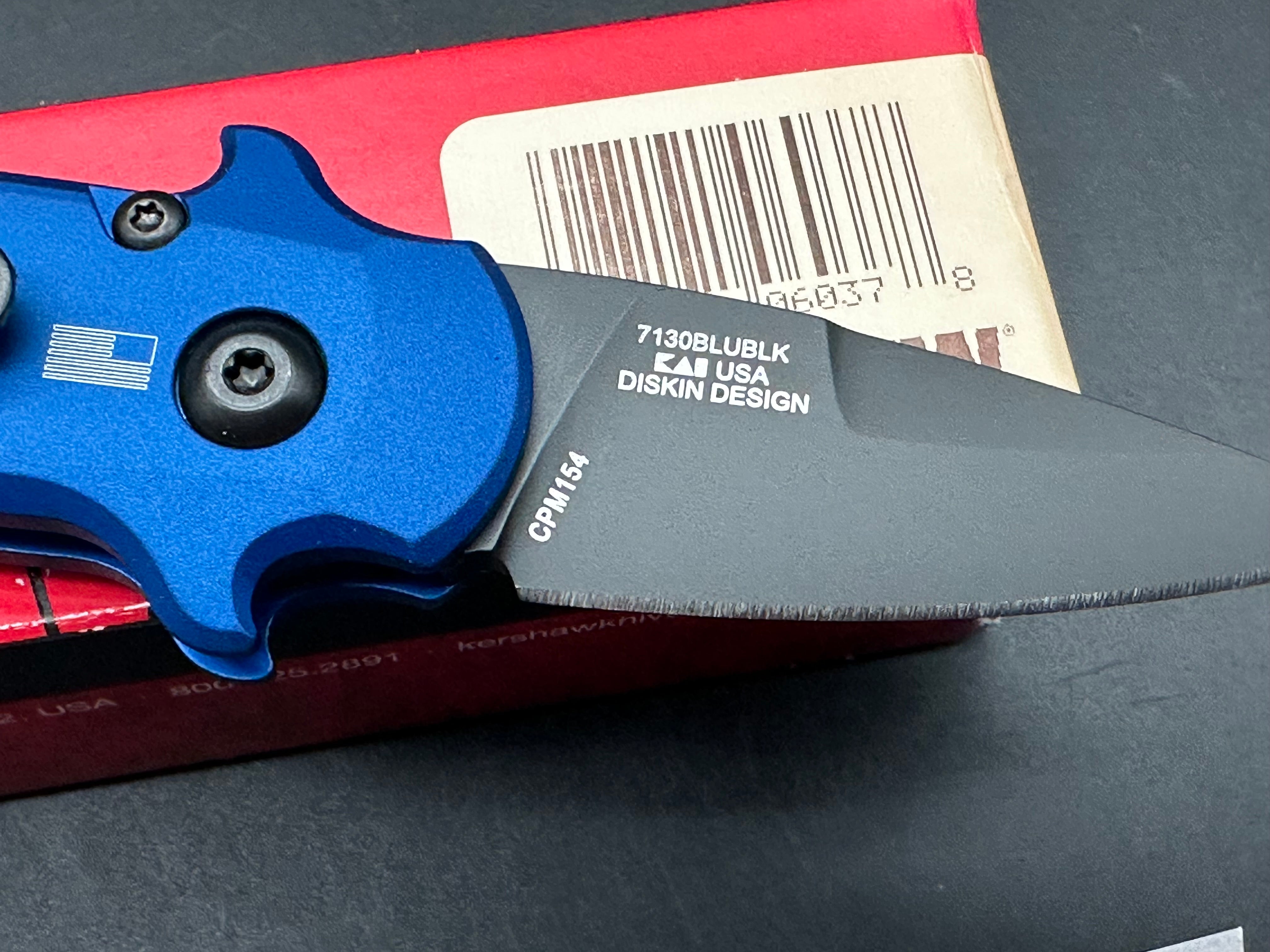 Kershaw Launch 12 CA Legal Mini Stiletto Automatic Knife Blue (1.9" Black)