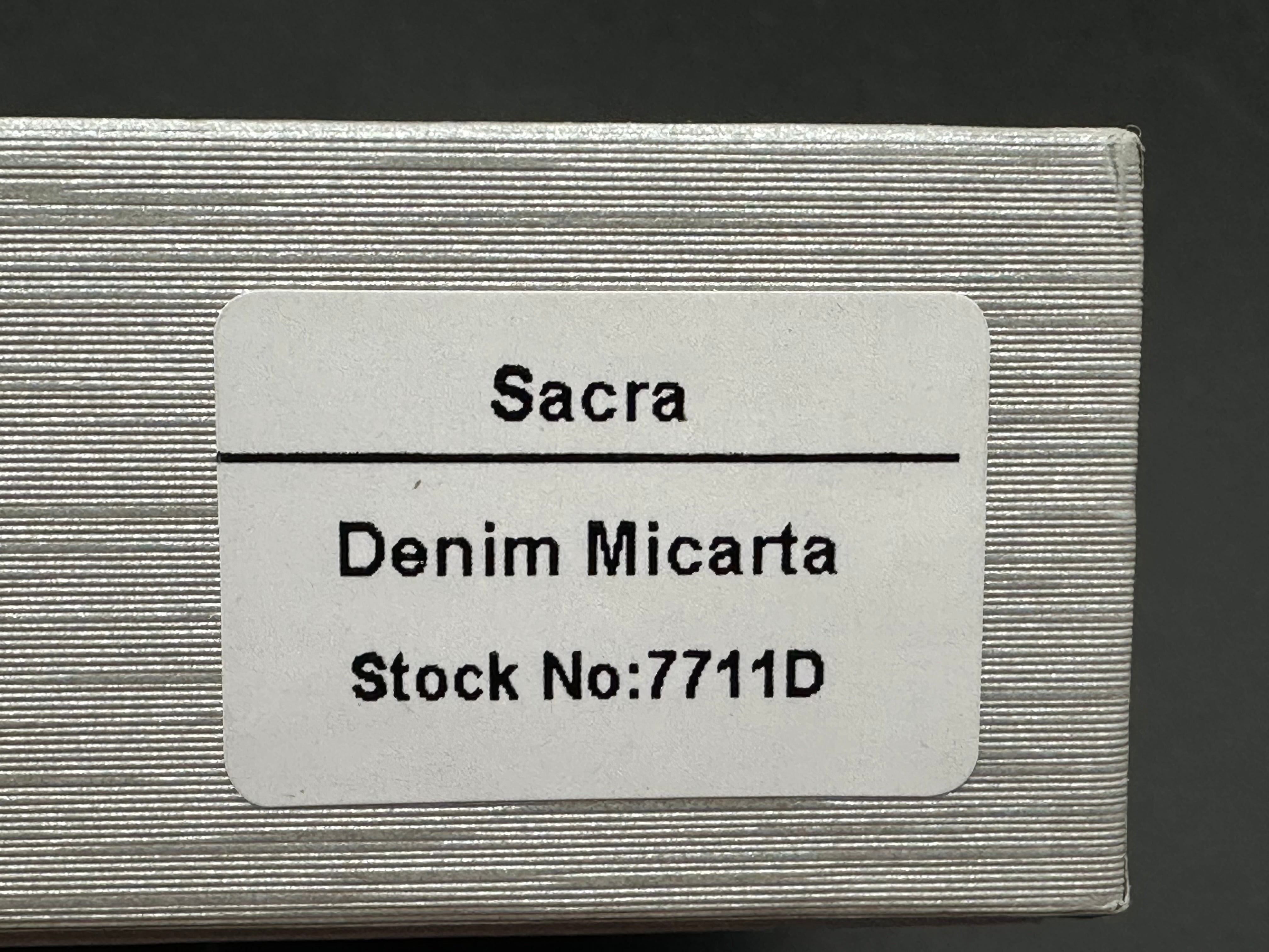 REAL STEEL REAL STEEL SACRA SLIDE LOCK POCKET KNIFE DENIM MICARTA HANDLE