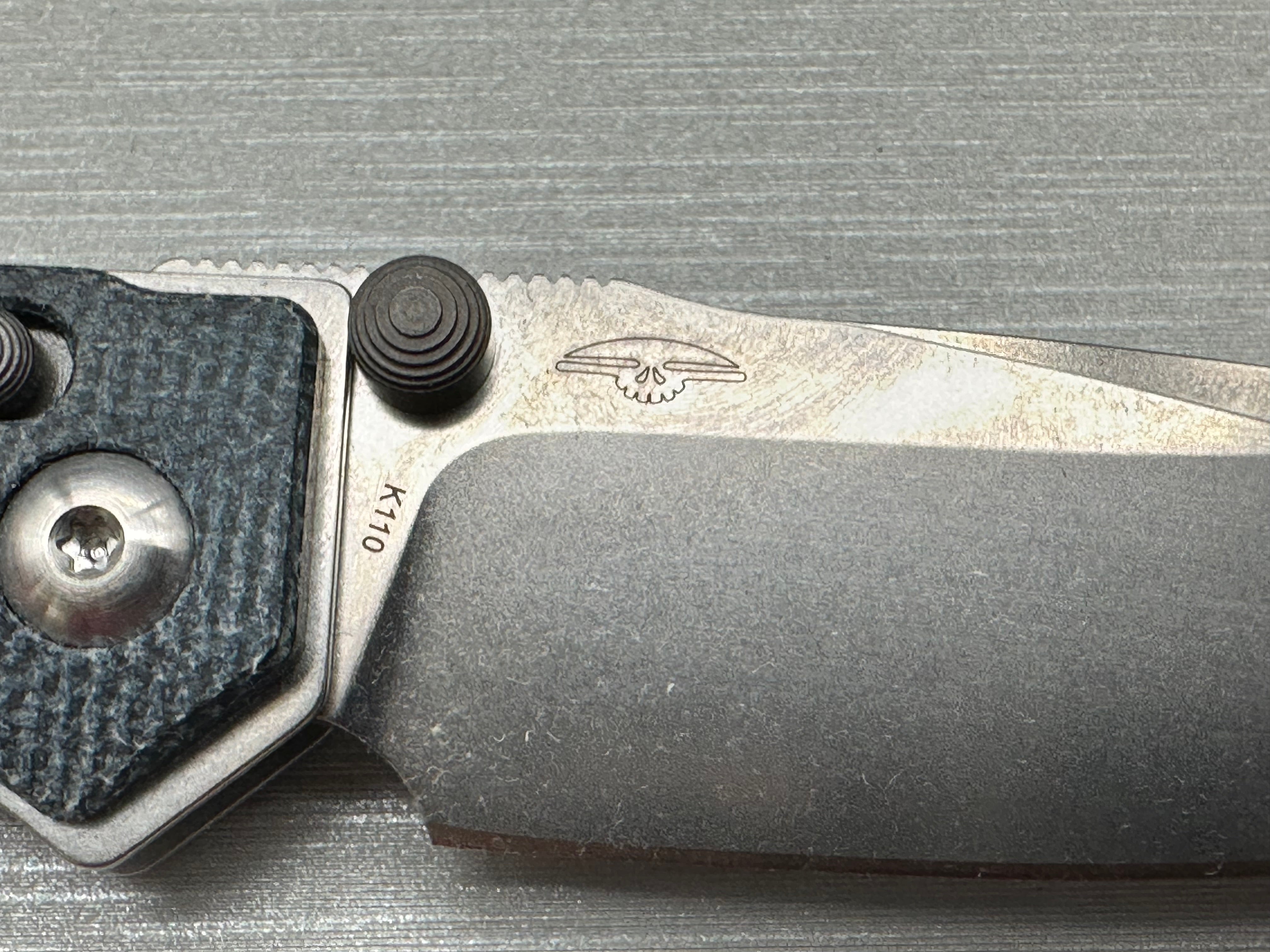 REAL STEEL REAL STEEL SACRA SLIDE LOCK POCKET KNIFE DENIM MICARTA HANDLE