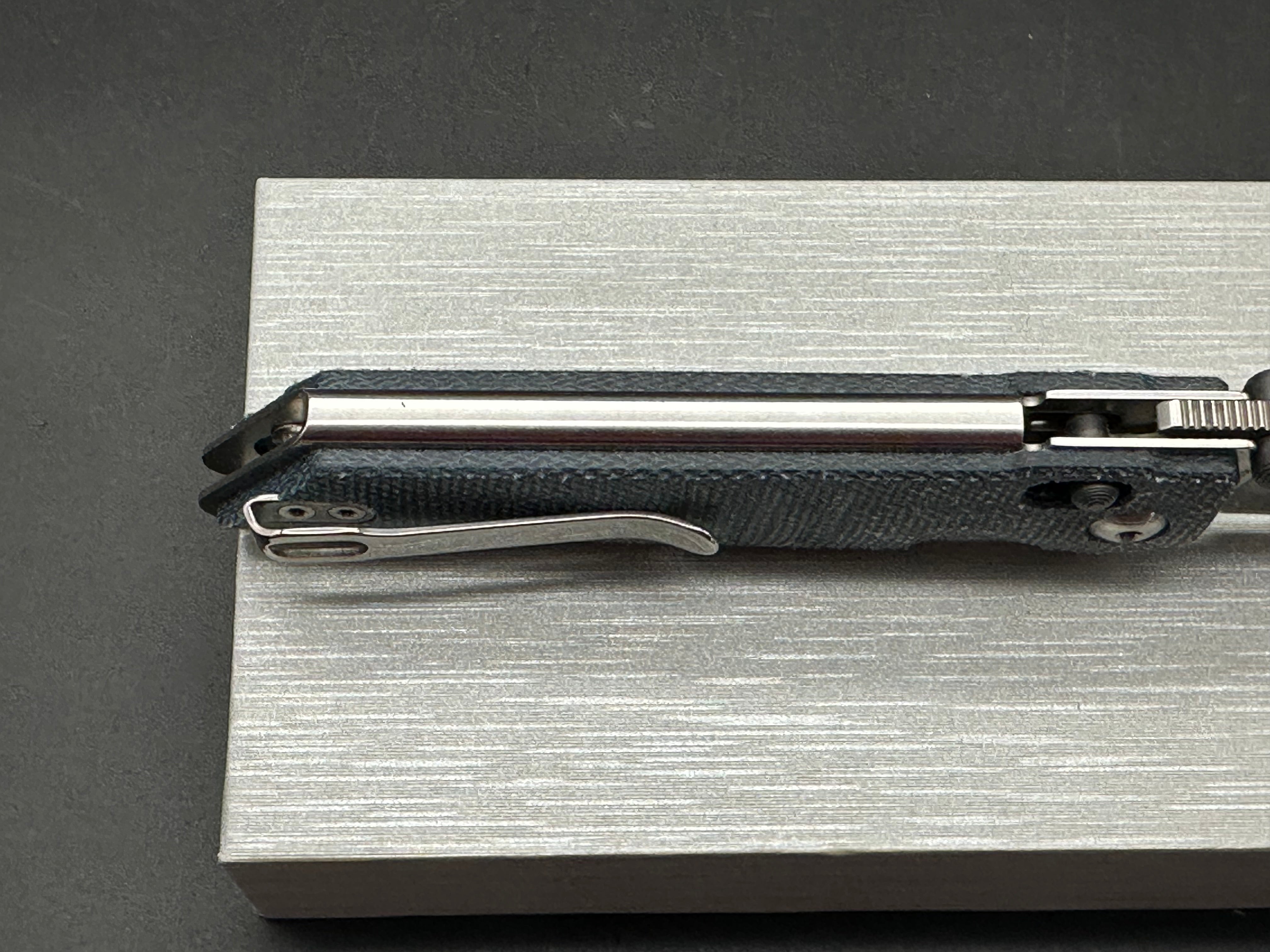 REAL STEEL REAL STEEL SACRA SLIDE LOCK POCKET KNIFE DENIM MICARTA HANDLE