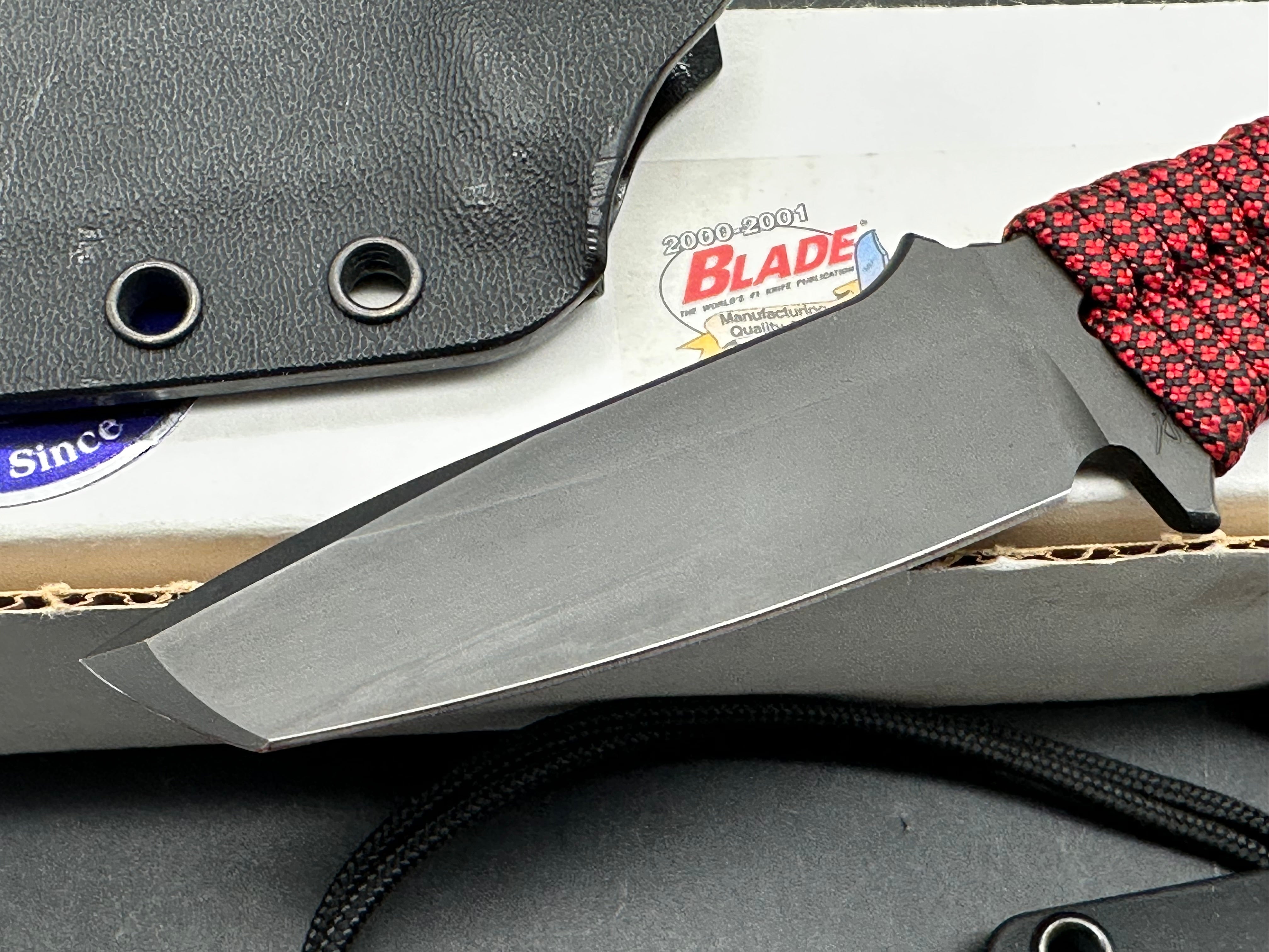 Chris Reeve Professional Soldier S35VN with red/black paracord wrap and custom kydex sheath