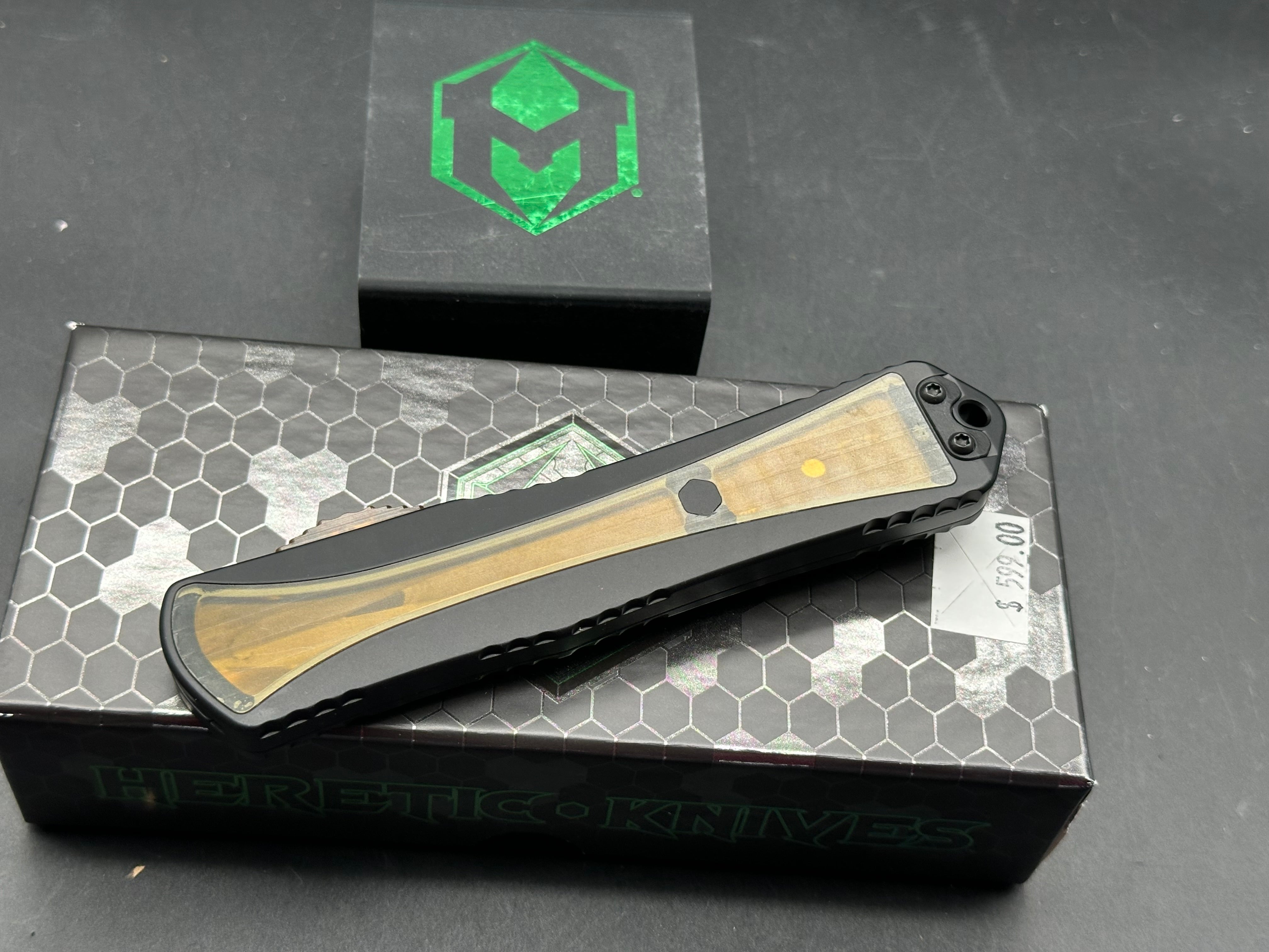 Heretic Knives Manticore X Double Edge DLC w/ Ultem Inlays & Button