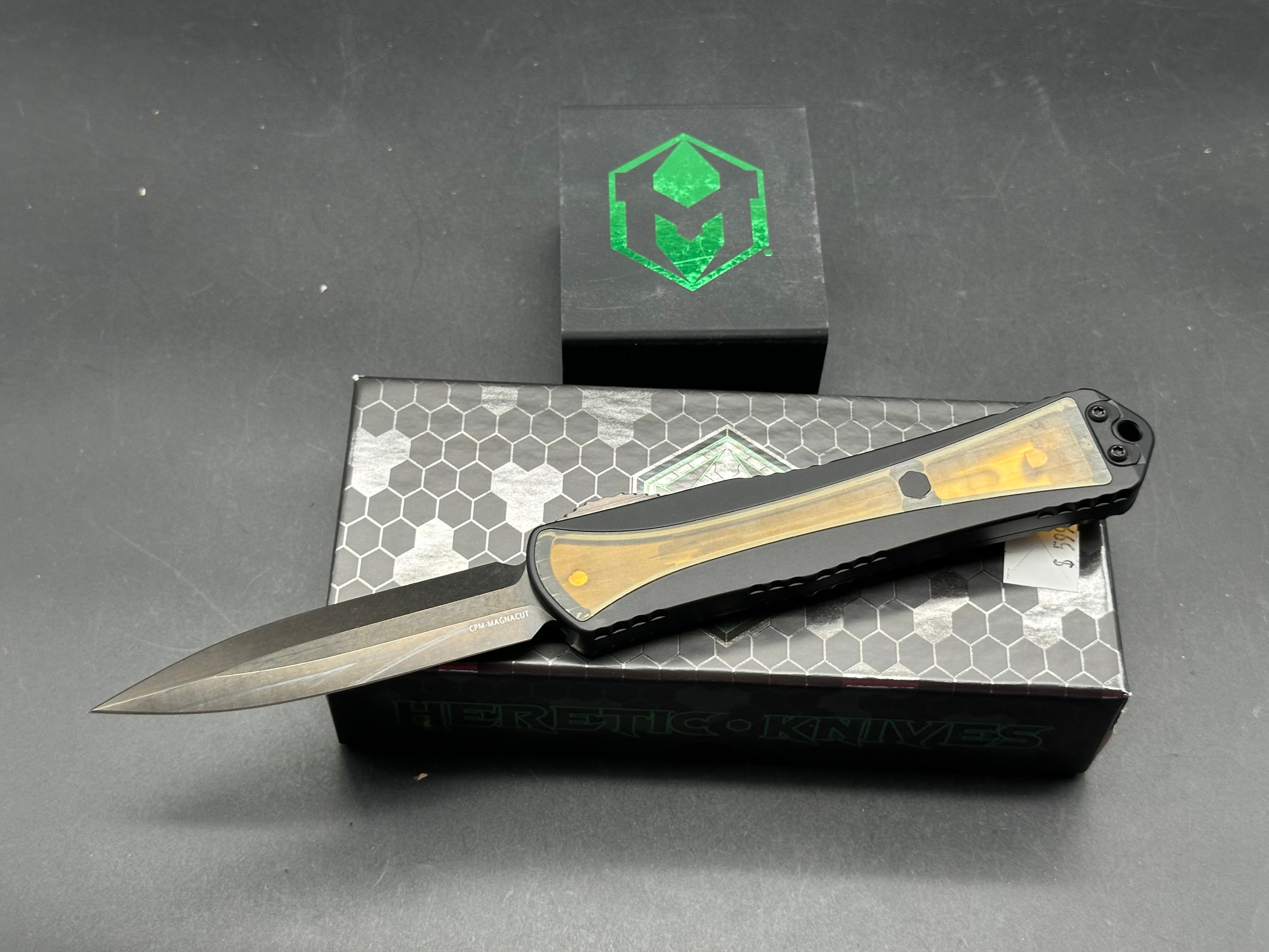 Heretic Knives Manticore X Double Edge DLC w/ Ultem Inlays & Button