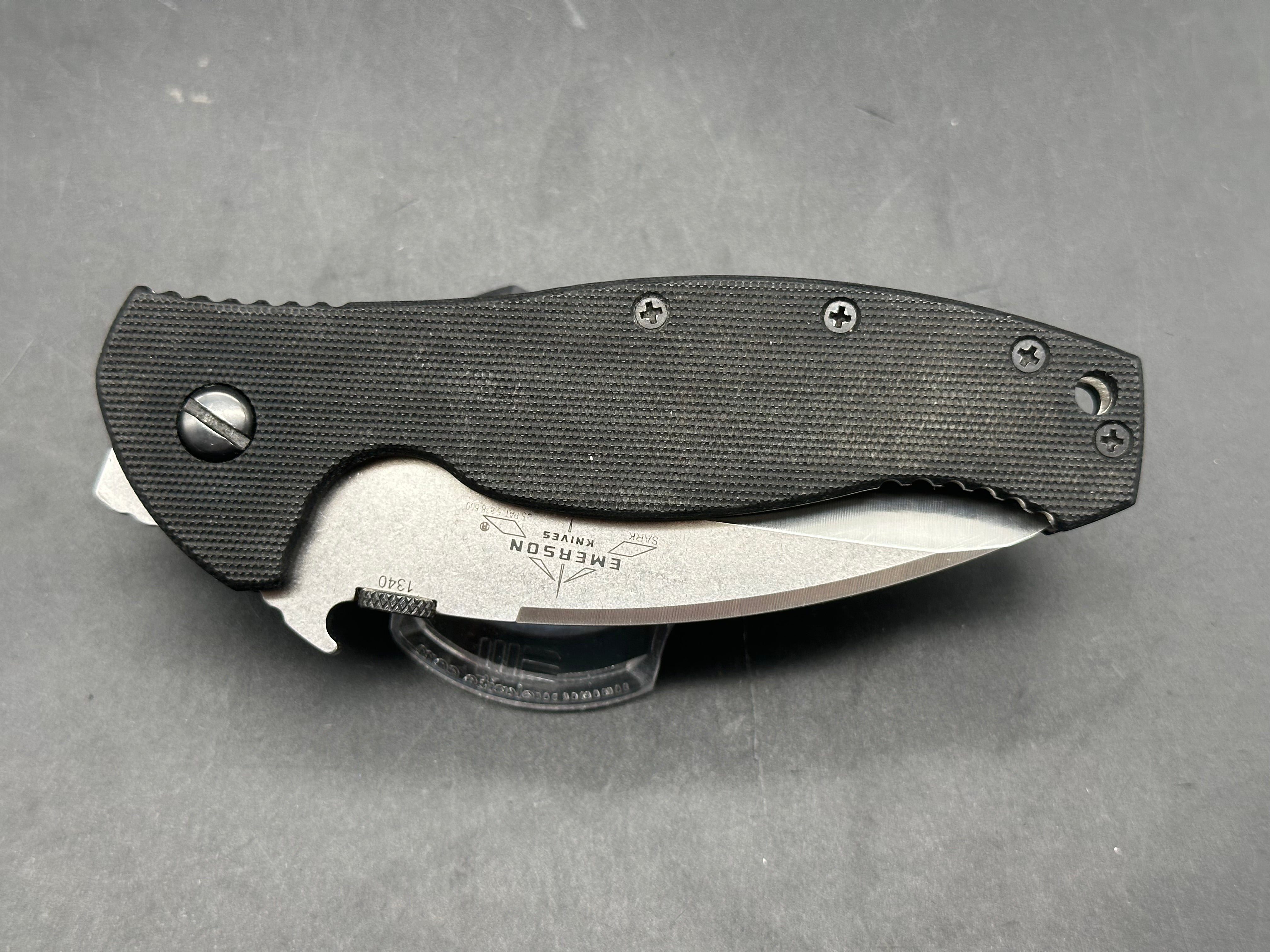 Emerson SARK S/N 1340 154CM steel, hand sharpened by Tom Veff