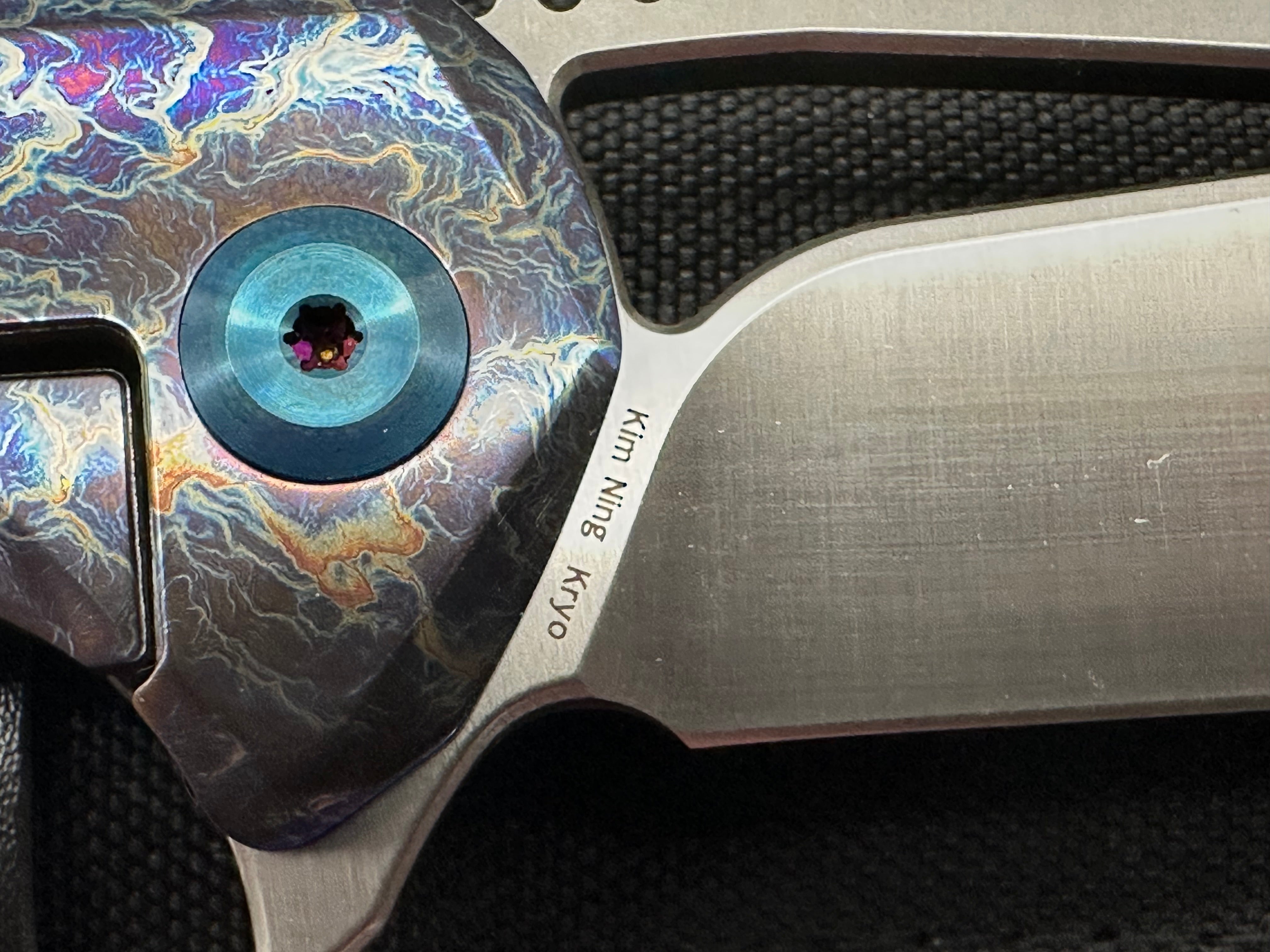 KANSEPT KRYO LIGHTNING STRIKE TITANIUM HANDLE S35VN PLAIN EDGE