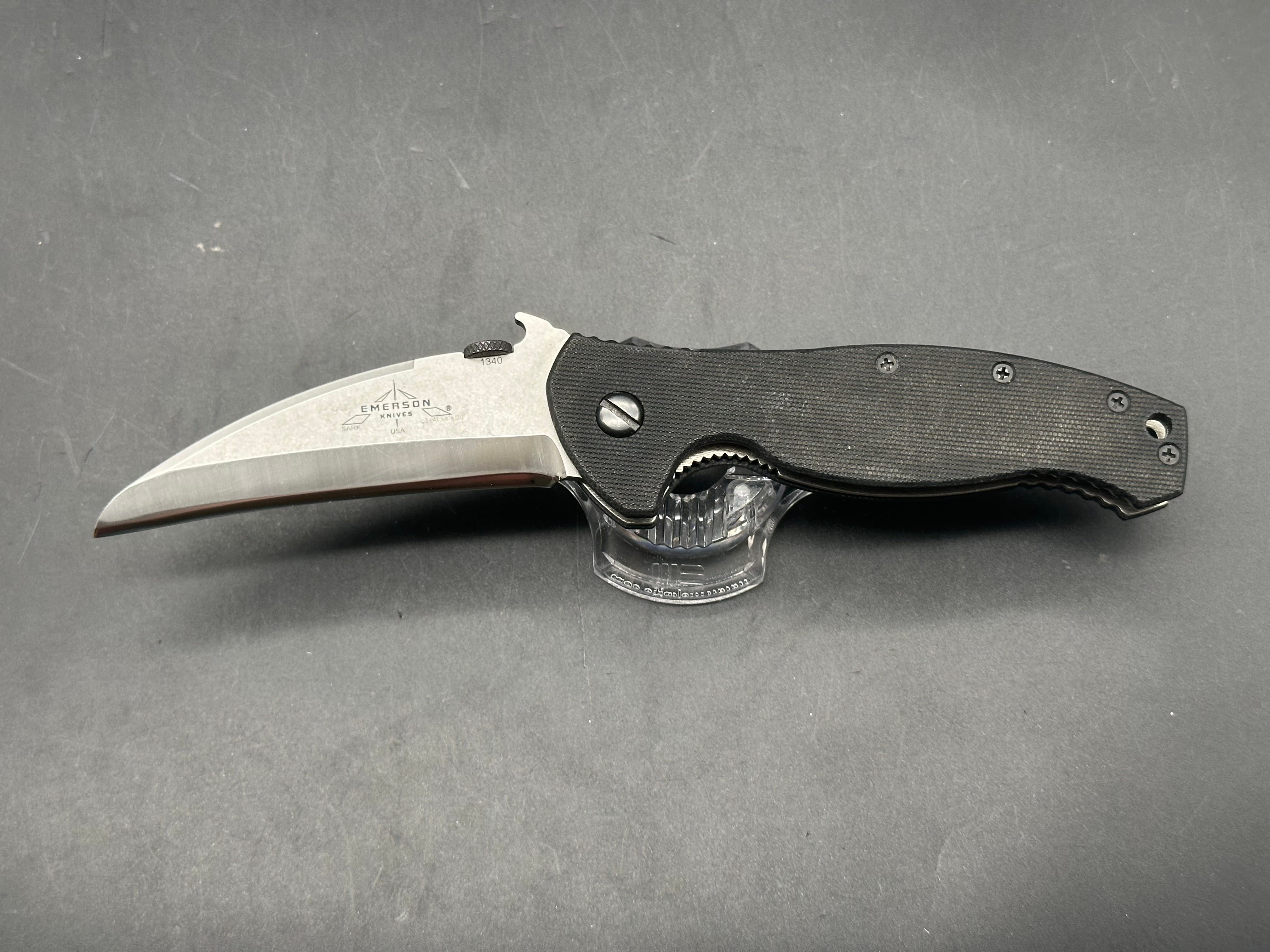 Emerson SARK S/N 1340 154CM steel, hand sharpened by Tom Veff