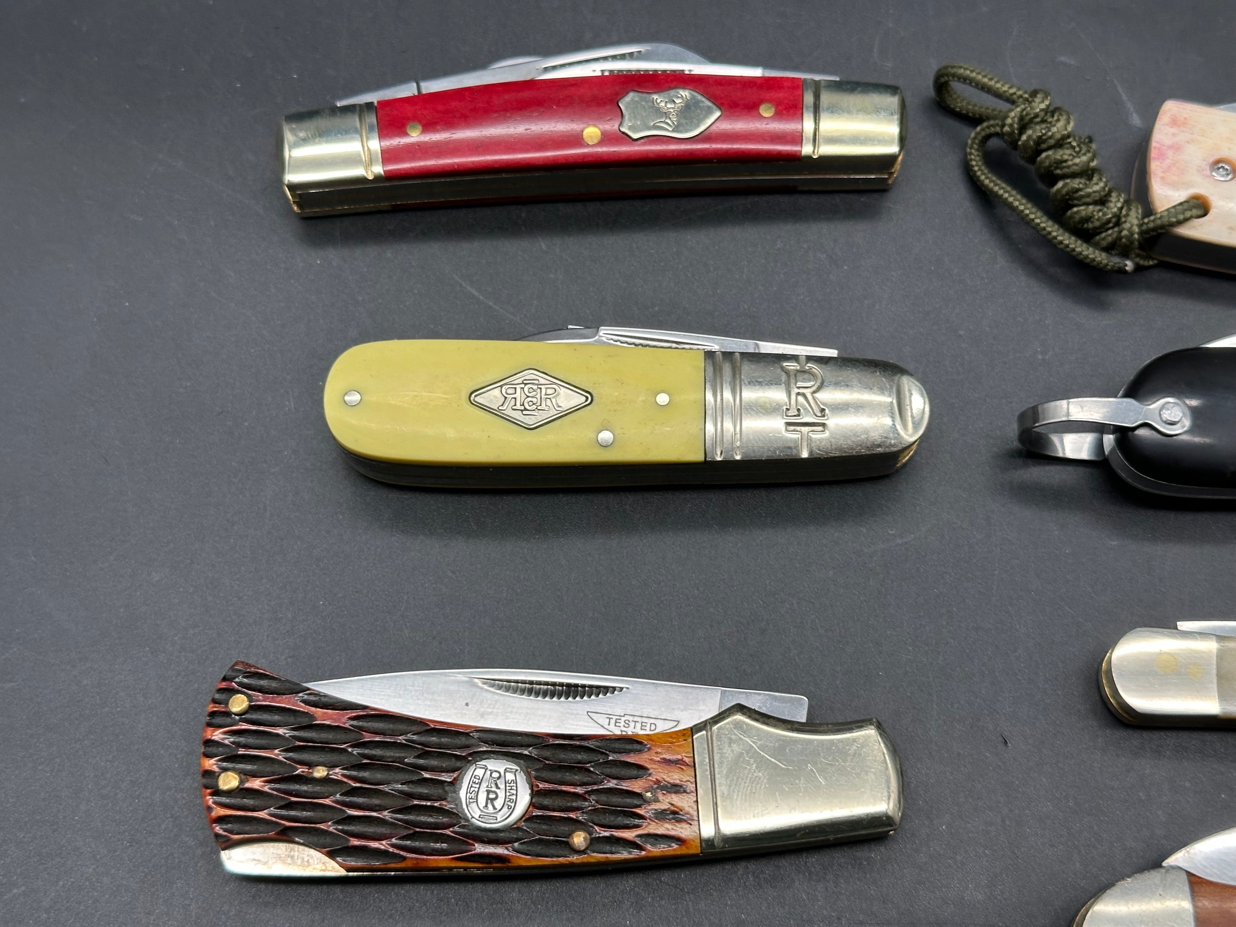 7 knife package deal Queen Cutlery , Rough Rider,White Tail, German Creek etc