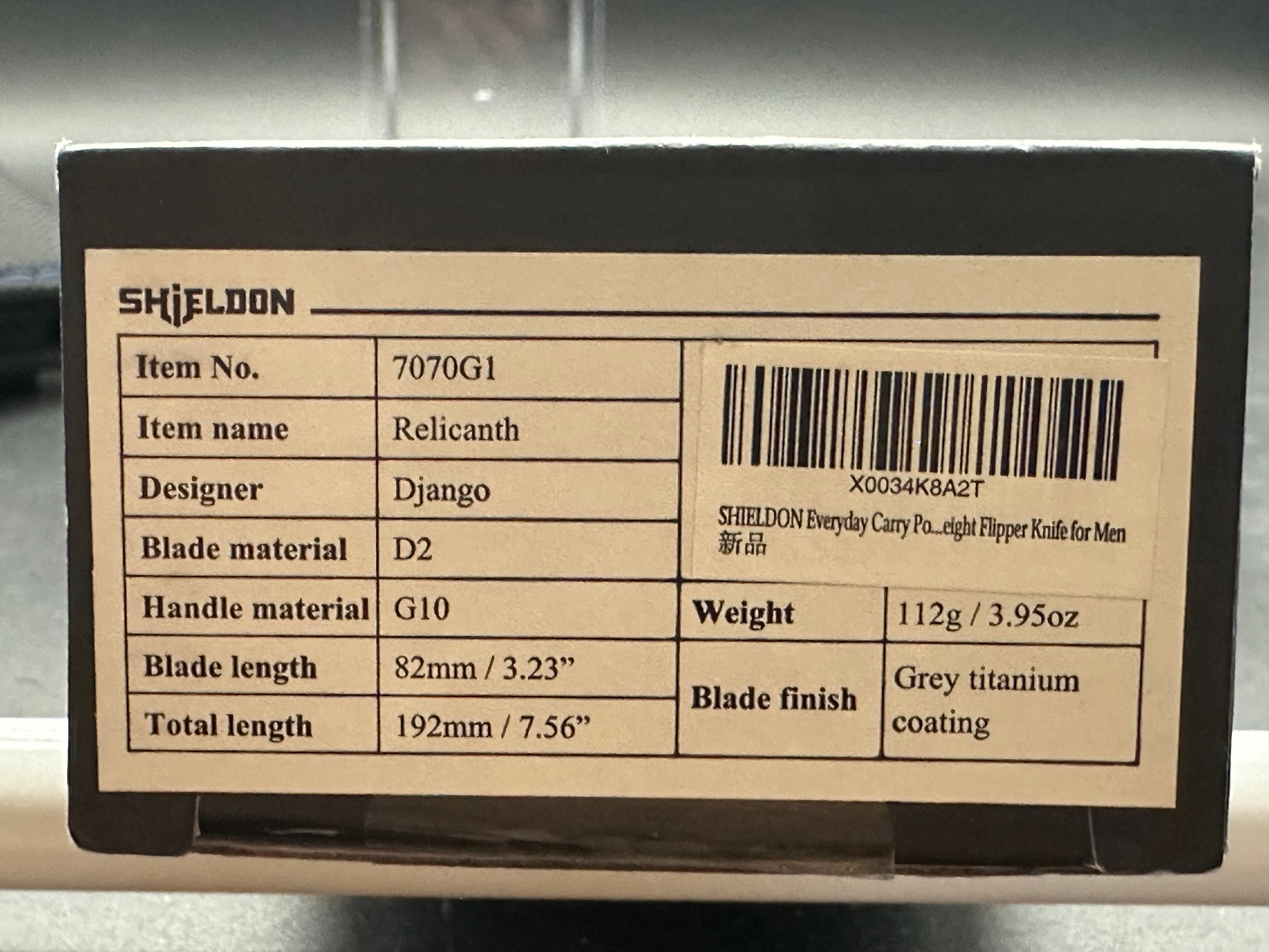 Shieldon Relicanth - Tan G-10 (3.11" D2)