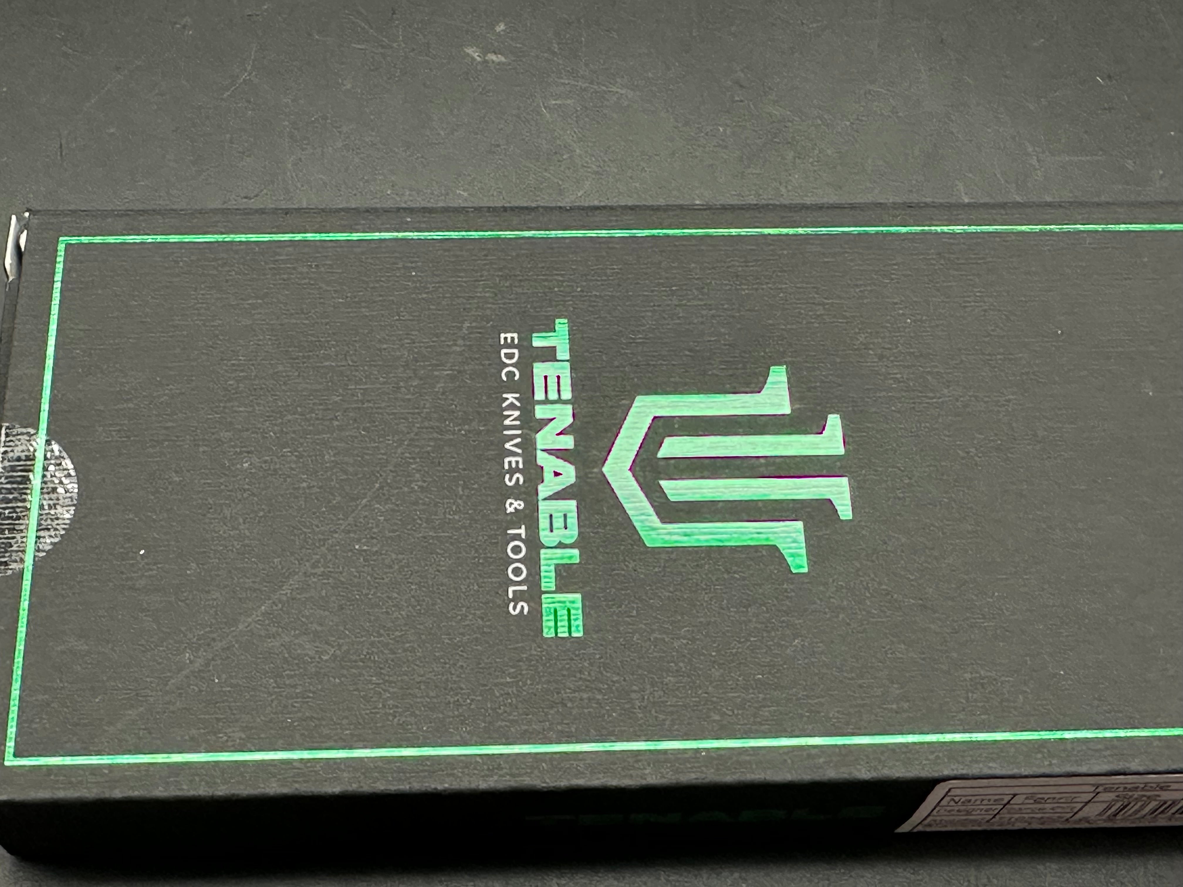 TENABLE FENRIR BUTTON LOCK PURPLE MICARTA/BLACKWASH ALUMINUM HANDLE 14C28N HARPOON