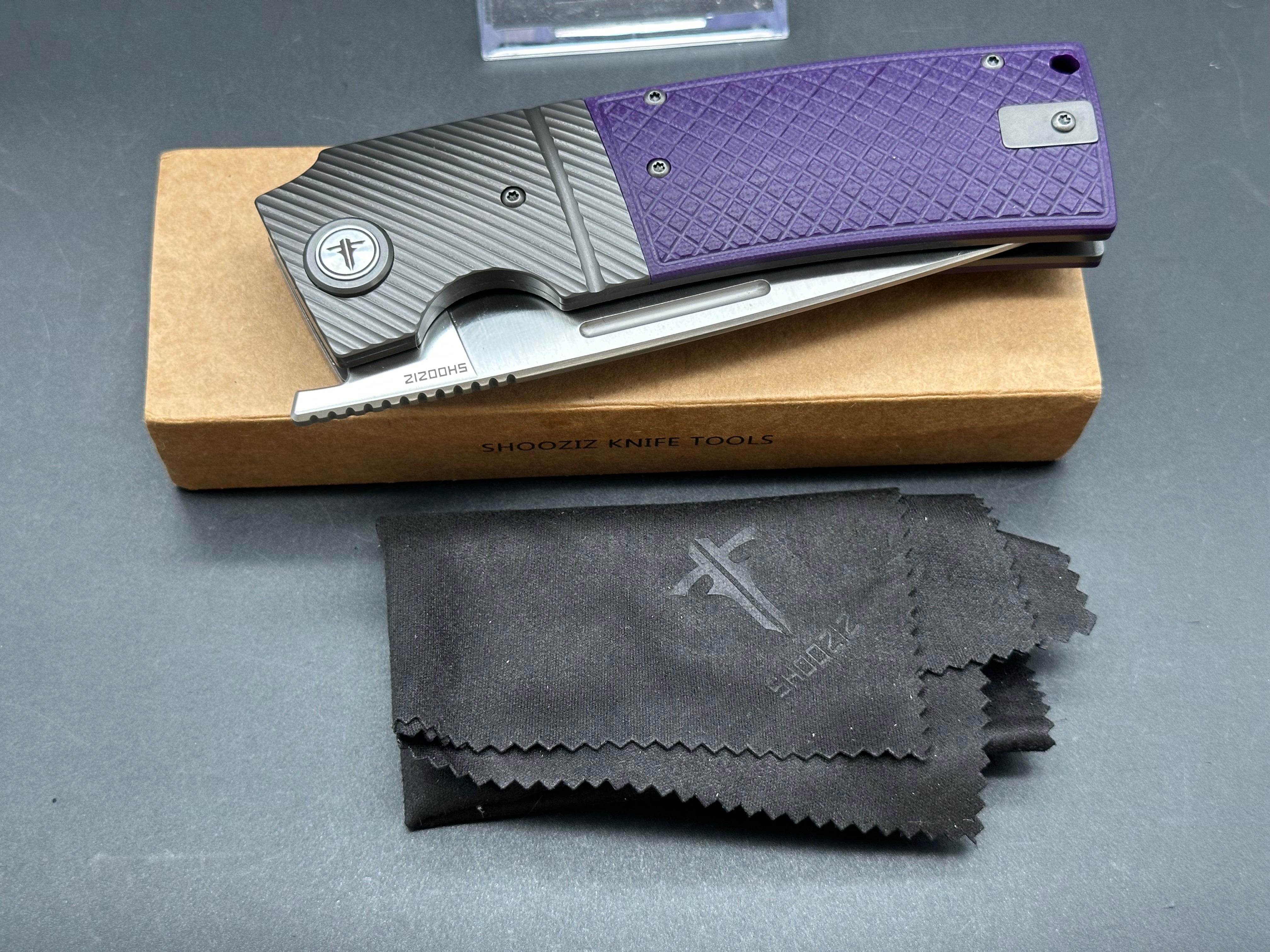 SHOOZIZ XUN122 Ceramic Ball Bearing Mini Pocket Knives 14C28N Steel Blade