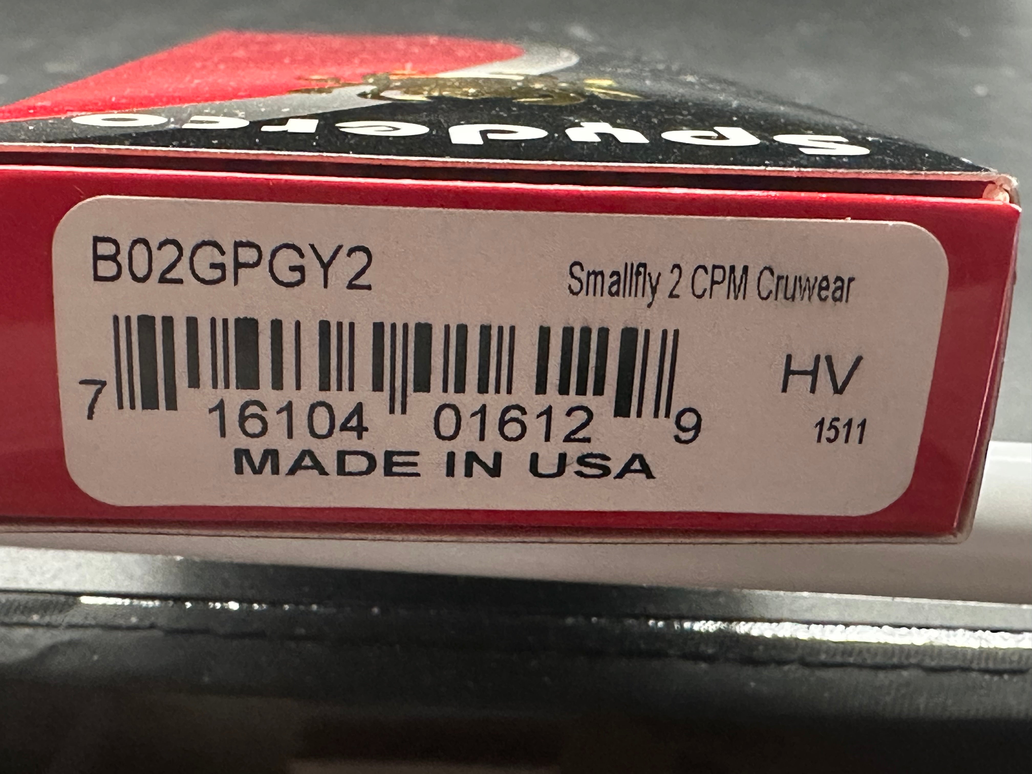 Spyderco SmallFly 2 Butterfly Knife Gray G-10 (3.4" Satin CPM Cru-Wear)