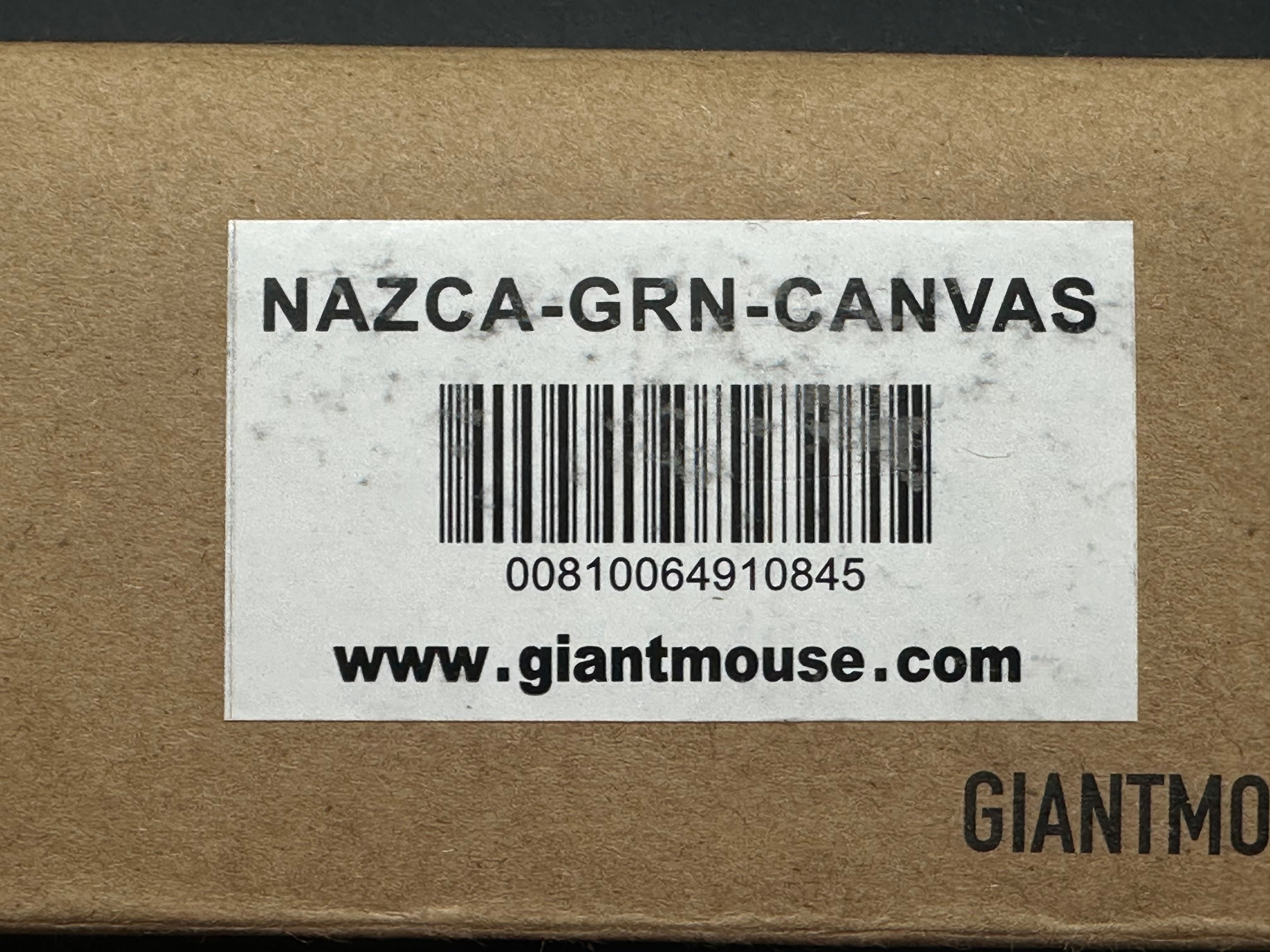 GiantMouse ACE Nazca - Stonewashed M390 Blade - Green Canvas Micarta