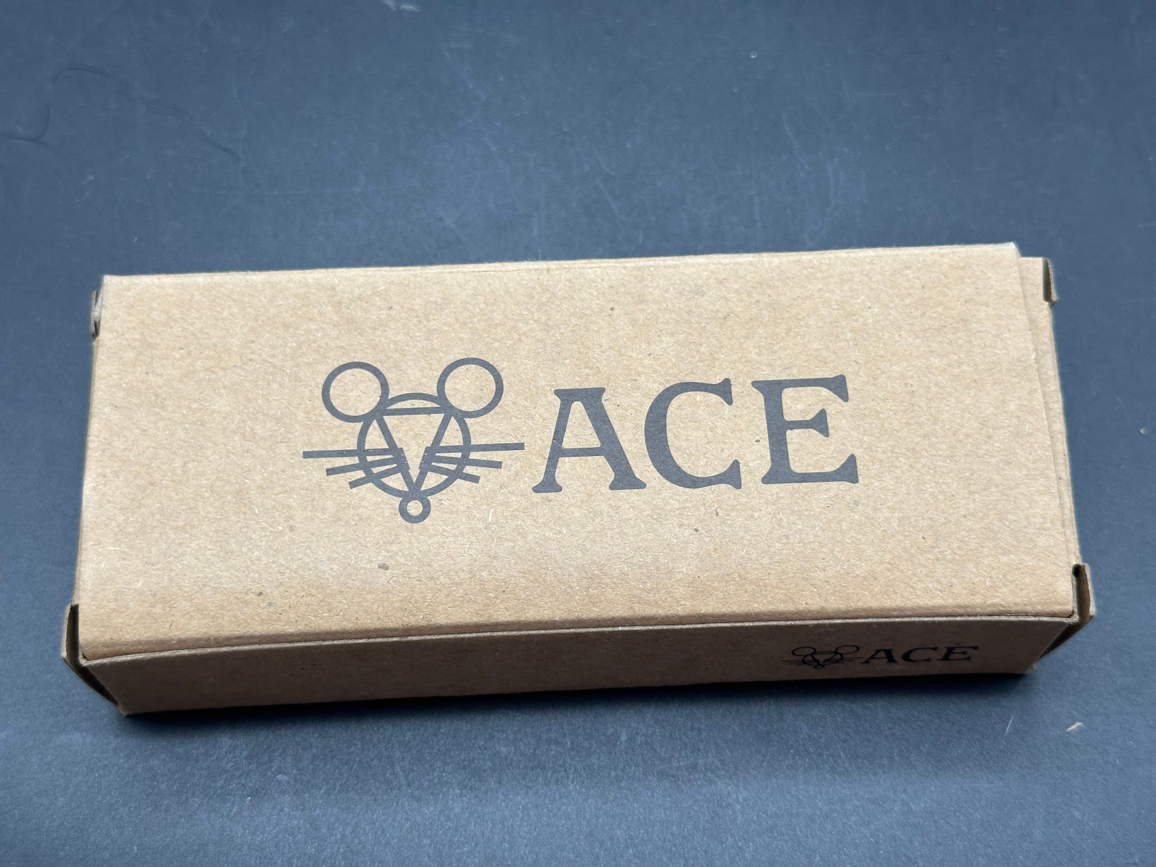 GiantMouse ACE Nazca - Stonewashed M390 Blade - Green Canvas Micarta