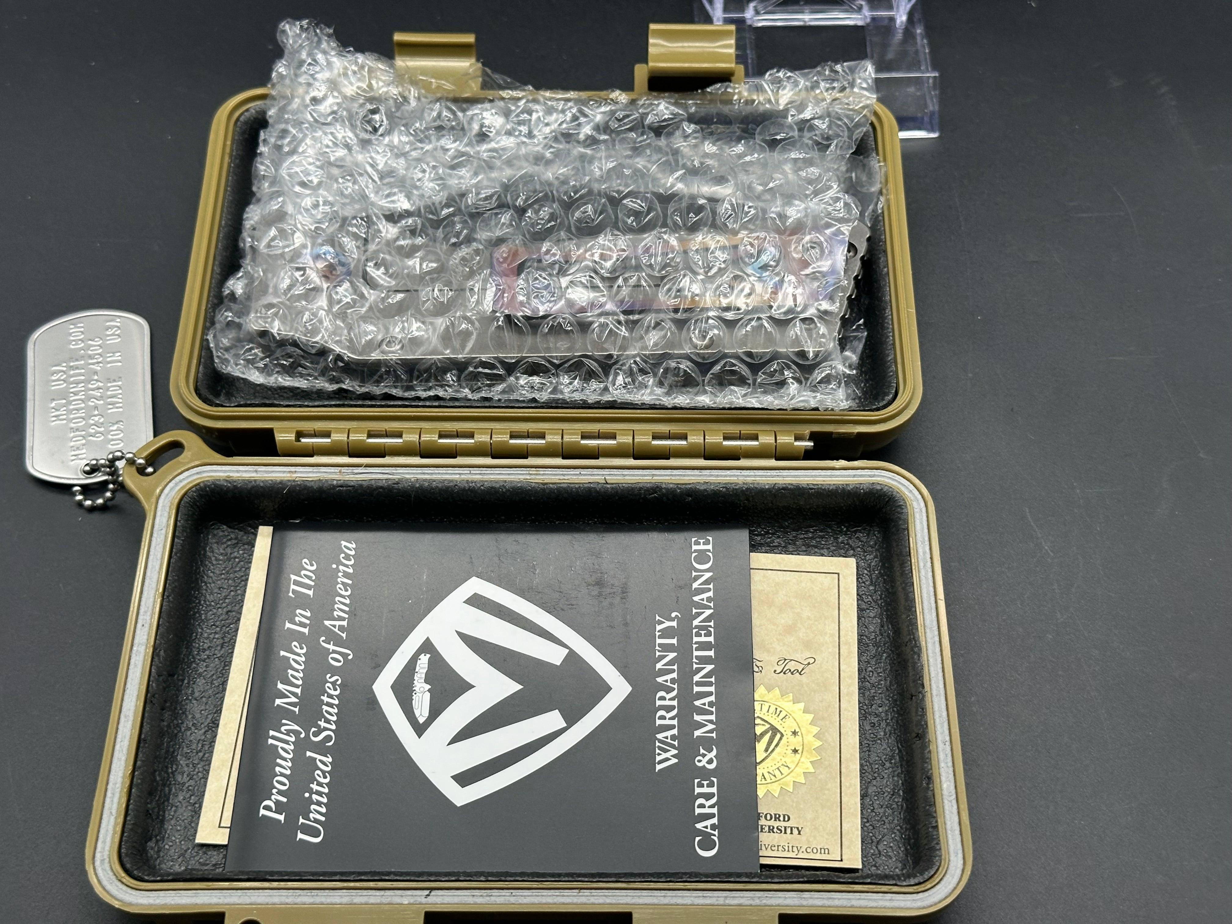 MEDFORD KNIVES TFF-1 S35VN PVD BLADE WITH TUMBLED HANDLE/ FLAMED CLIP & PIVOT