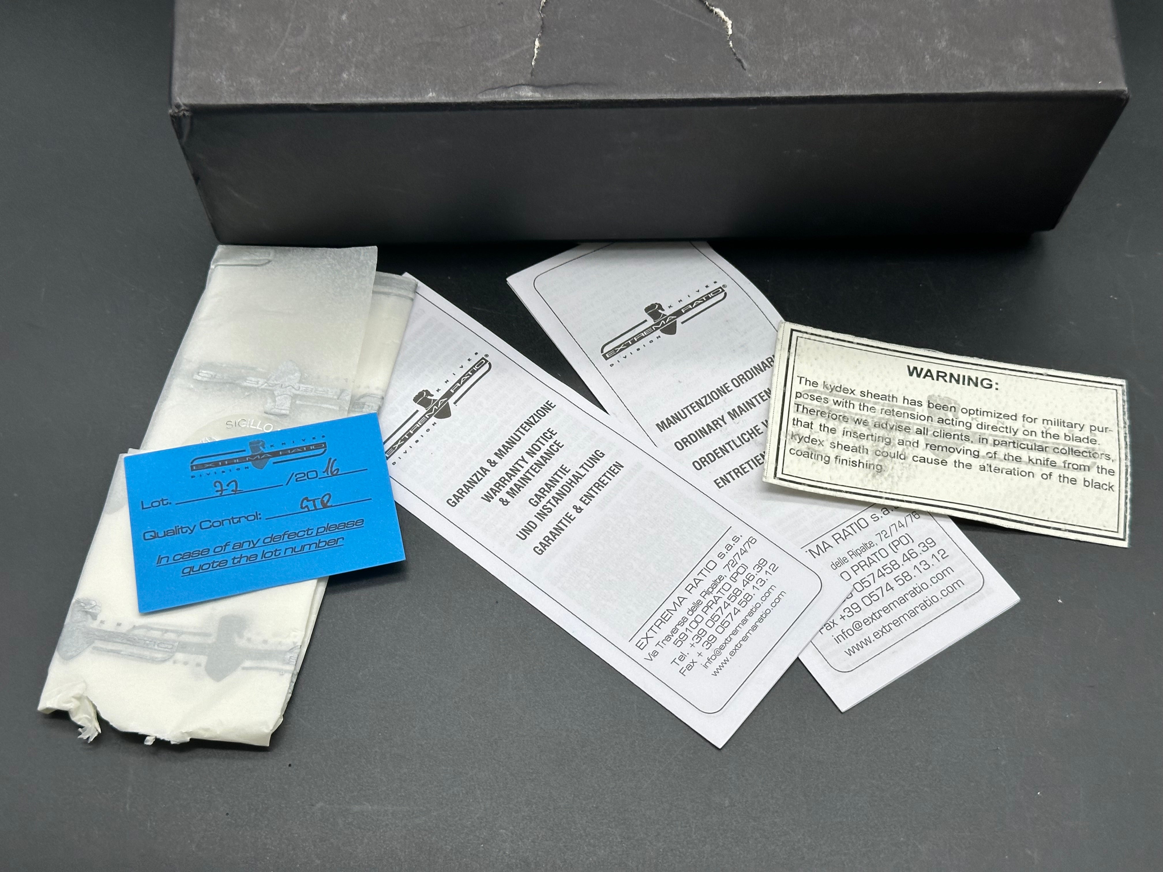 Extrema Ratio S.E.R.E 1 Fixed Blade Knife (5.875" Black Serr)