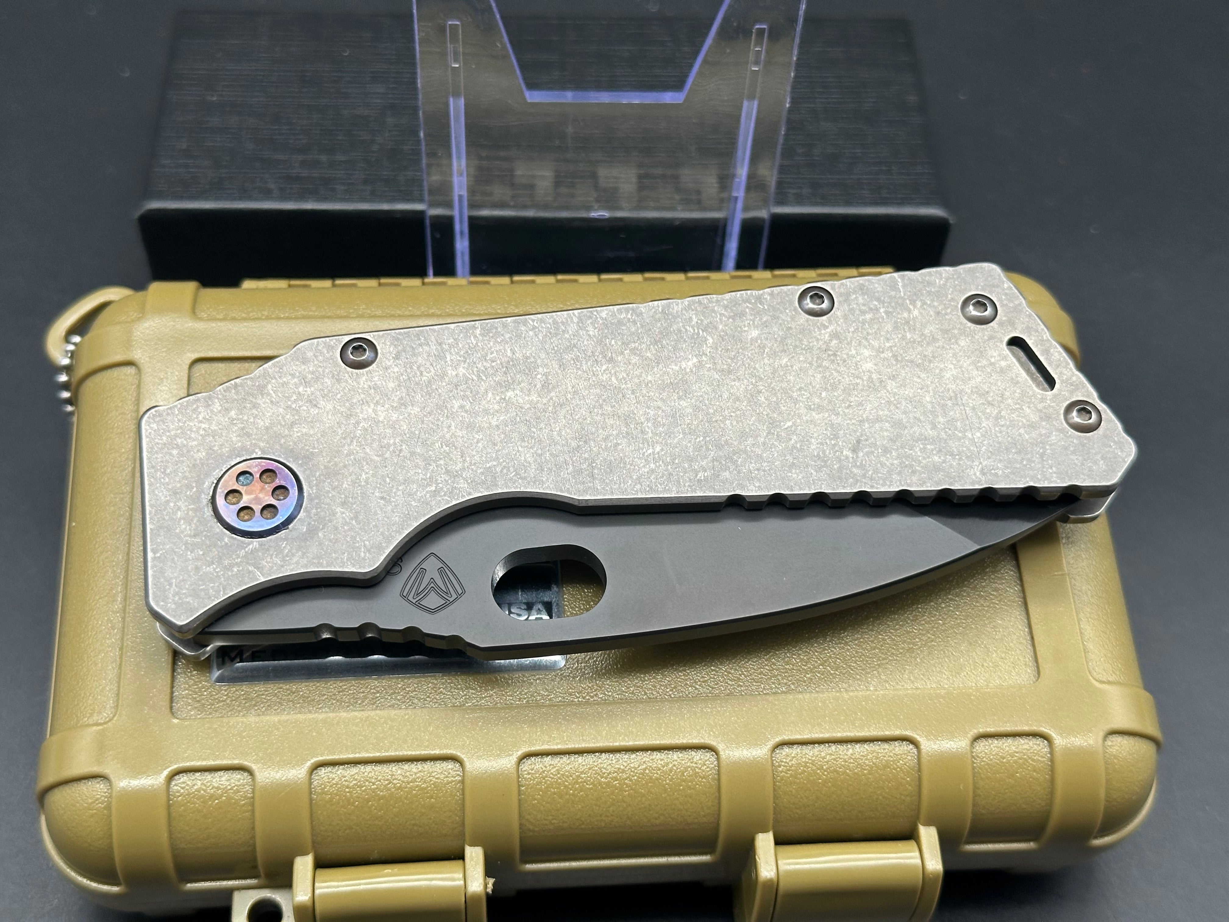 MEDFORD KNIVES TFF-1 S35VN PVD BLADE WITH TUMBLED HANDLE/ FLAMED CLIP & PIVOT