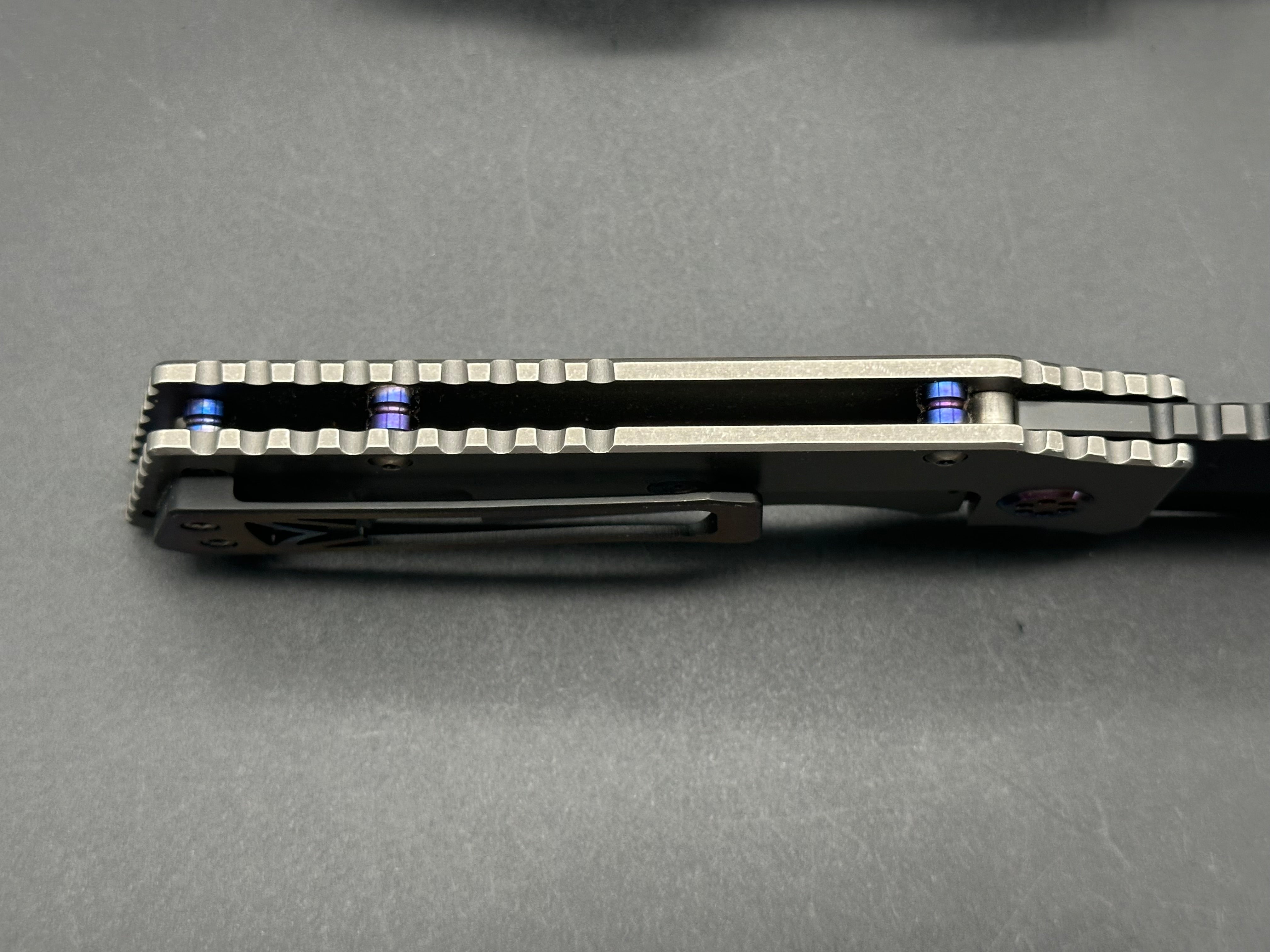 MEDFORD KNIVES TFF-1 S35VN PVD BLADE WITH TUMBLED HANDLE/ FLAMED CLIP & PIVOT