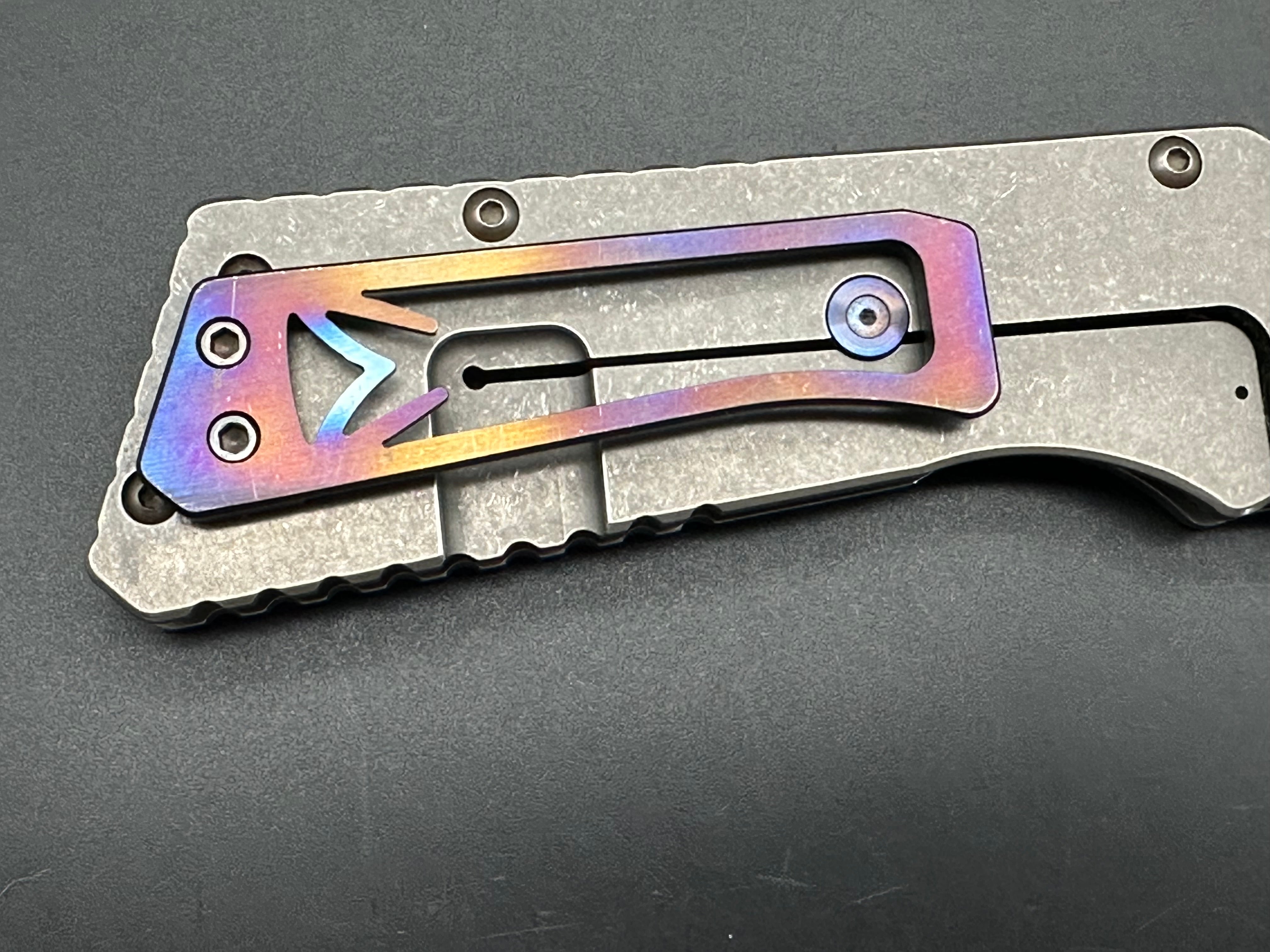 MEDFORD KNIVES TFF-1 S35VN PVD BLADE WITH TUMBLED HANDLE/ FLAMED CLIP & PIVOT