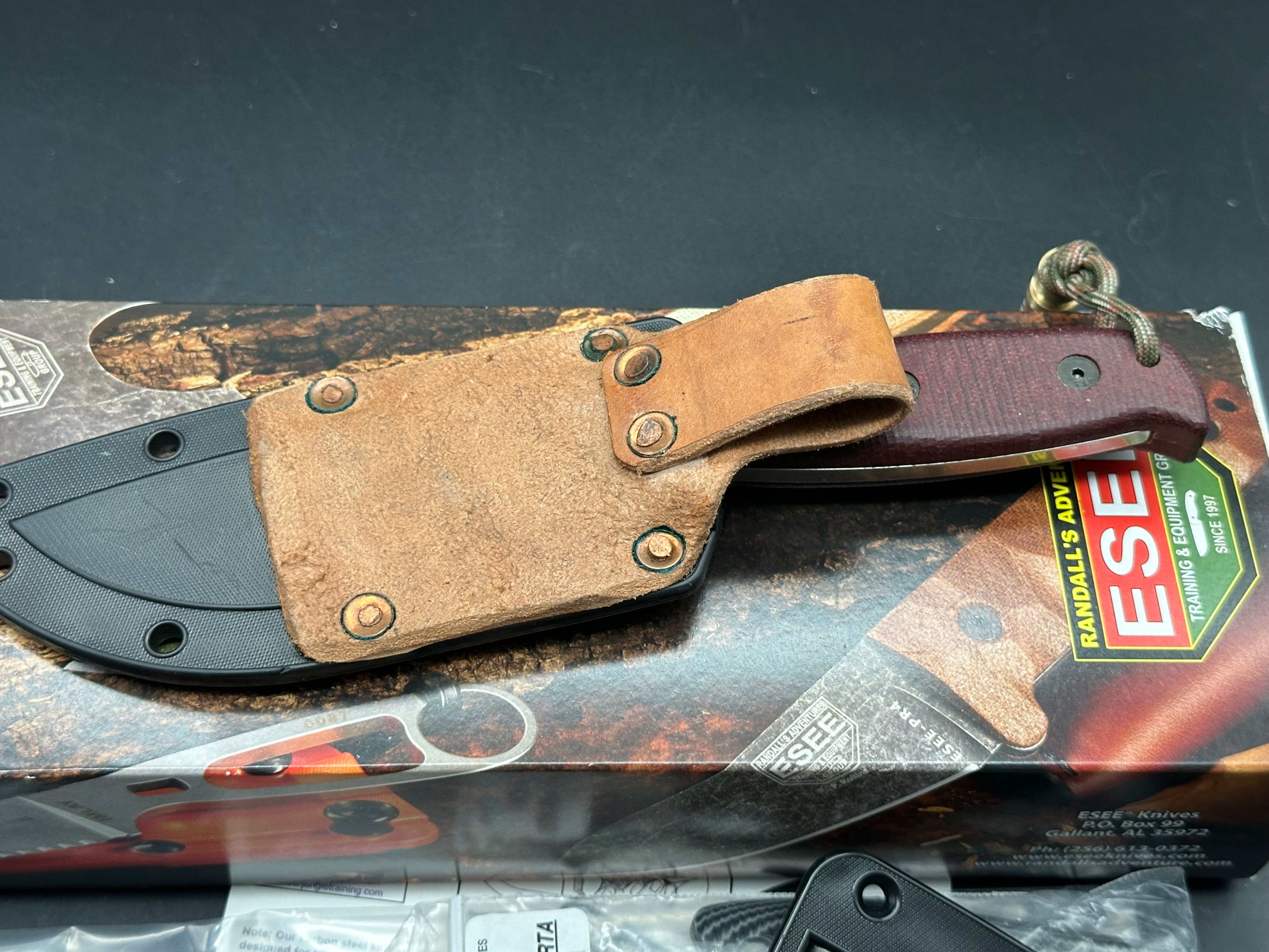 ESEE Knives ESEE-4 Fixed Blade Knife 3D Black/Gray G-10 (4.5" Stonewash S35VN)