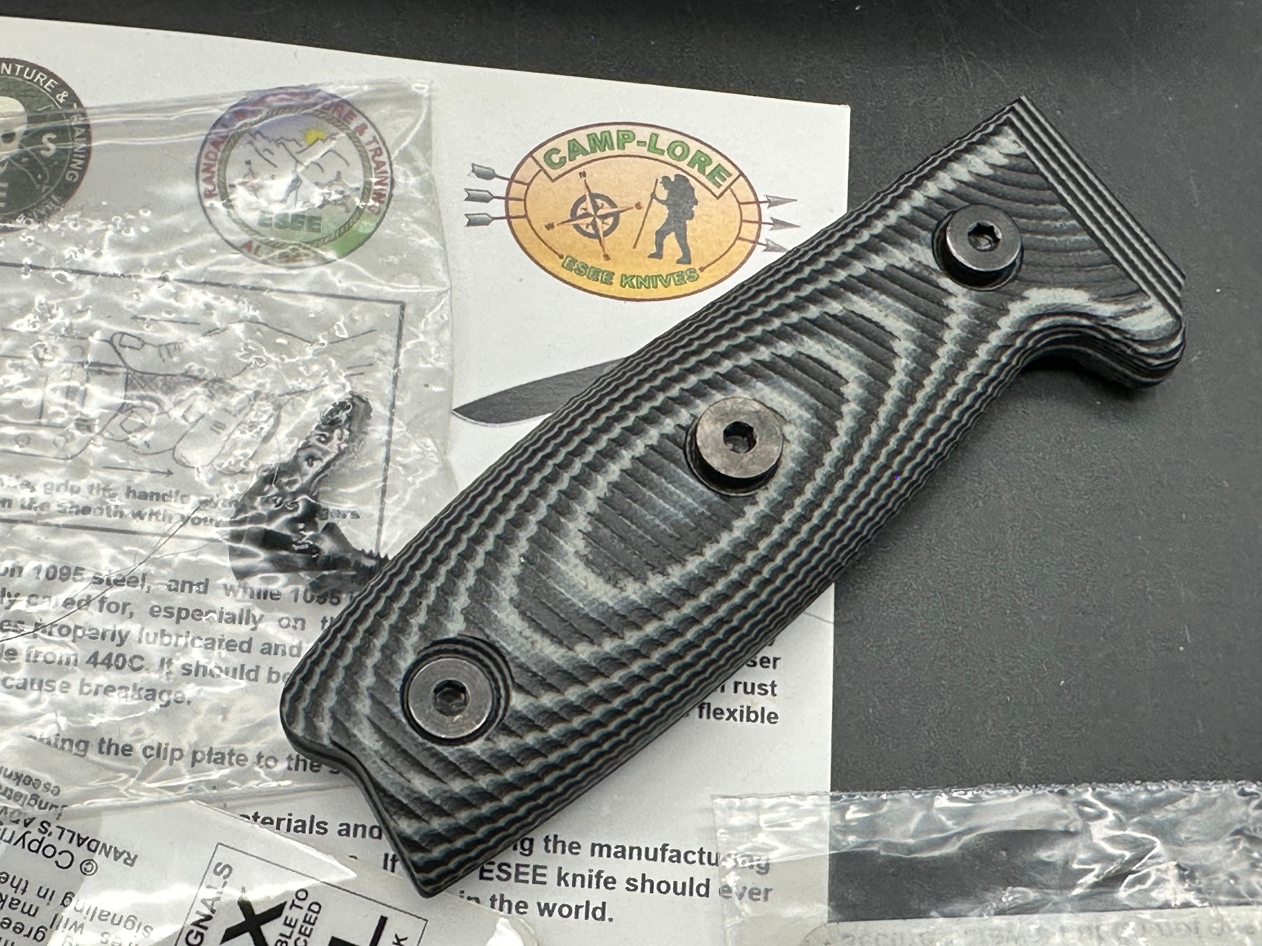 ESEE Knives ESEE-4 Fixed Blade Knife 3D Black/Gray G-10 (4.5" Stonewash S35VN)