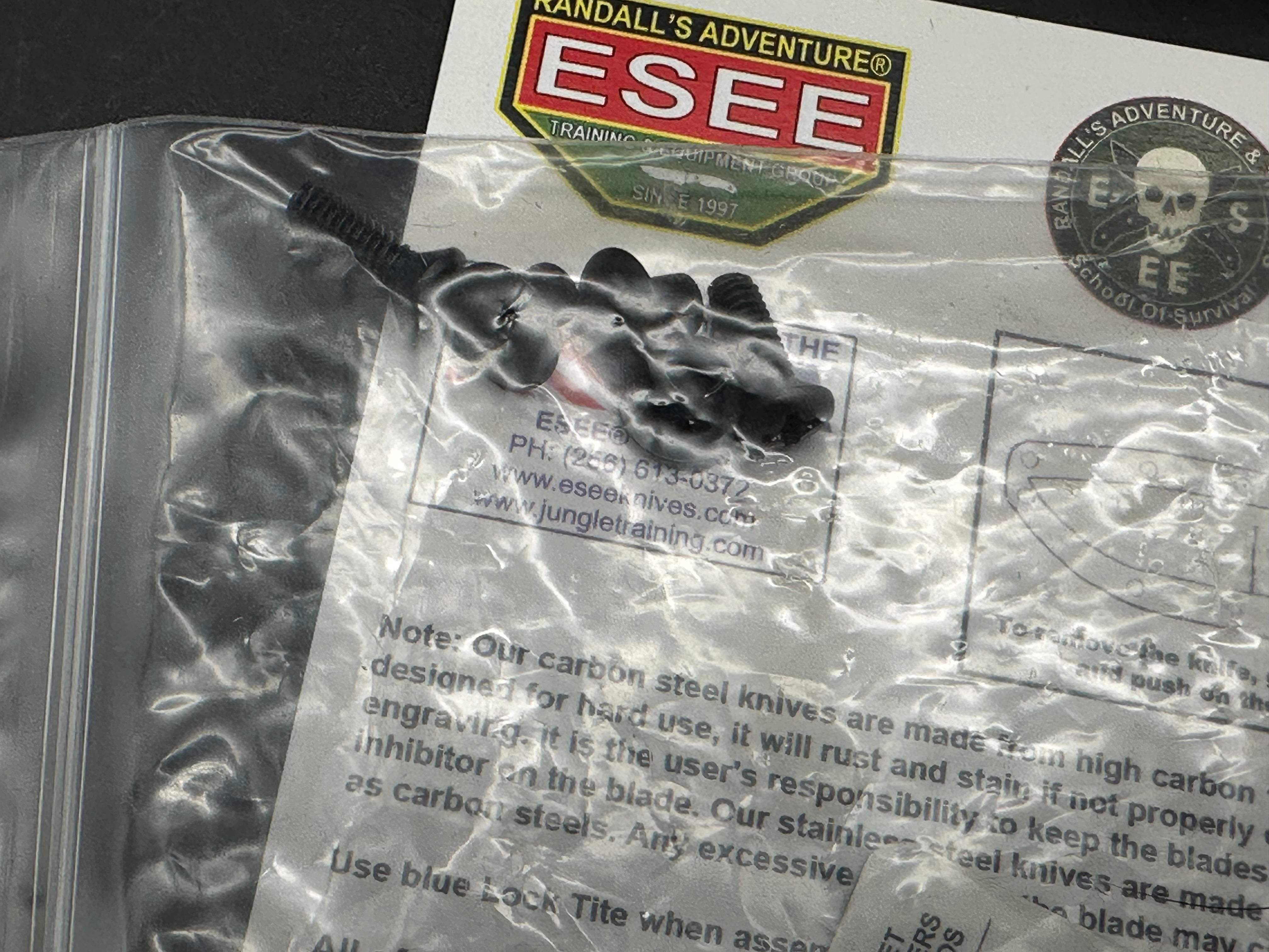 ESEE Knives ESEE-4 Fixed Blade Knife 3D Black/Gray G-10 (4.5" Stonewash S35VN)